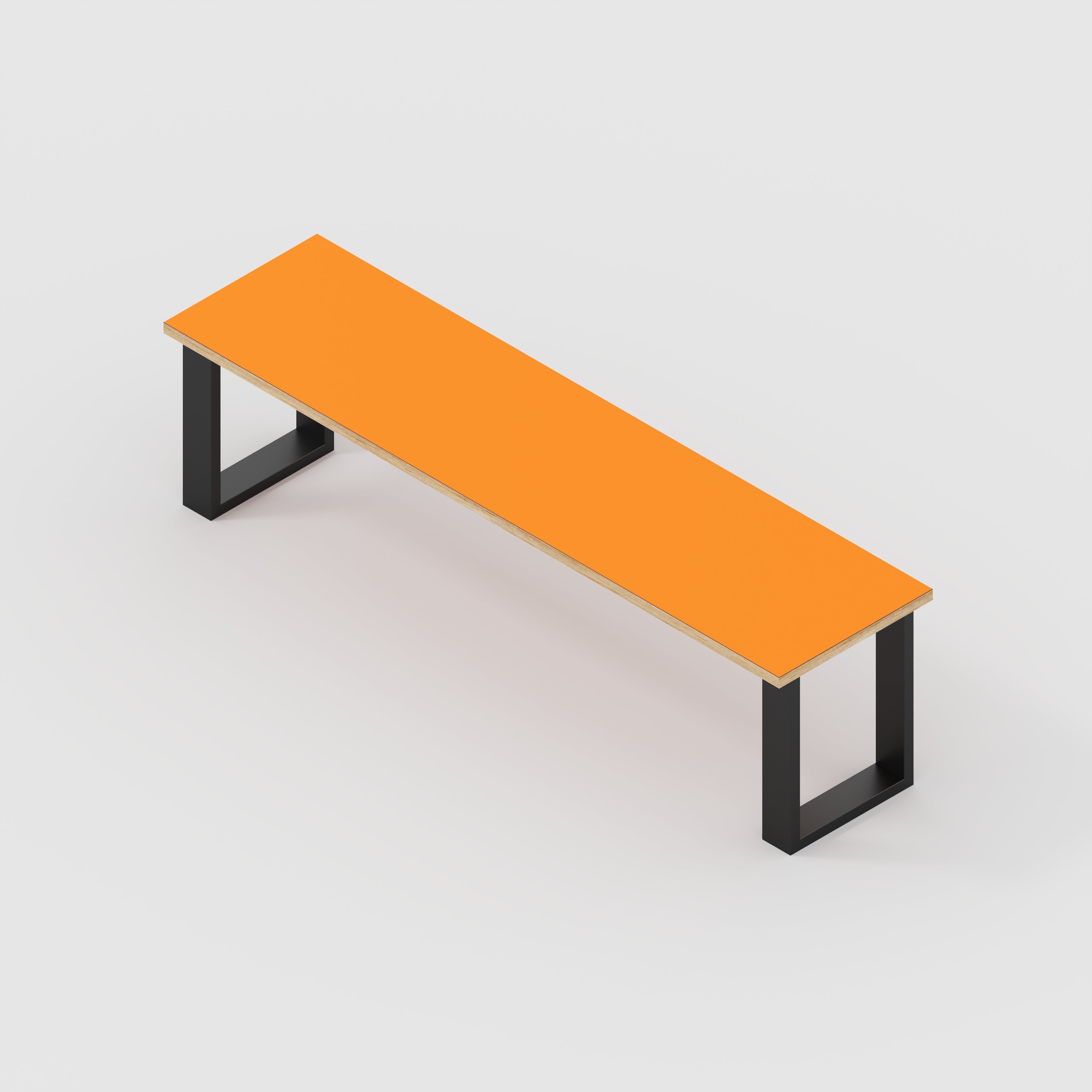 Orange deals outdoor bench