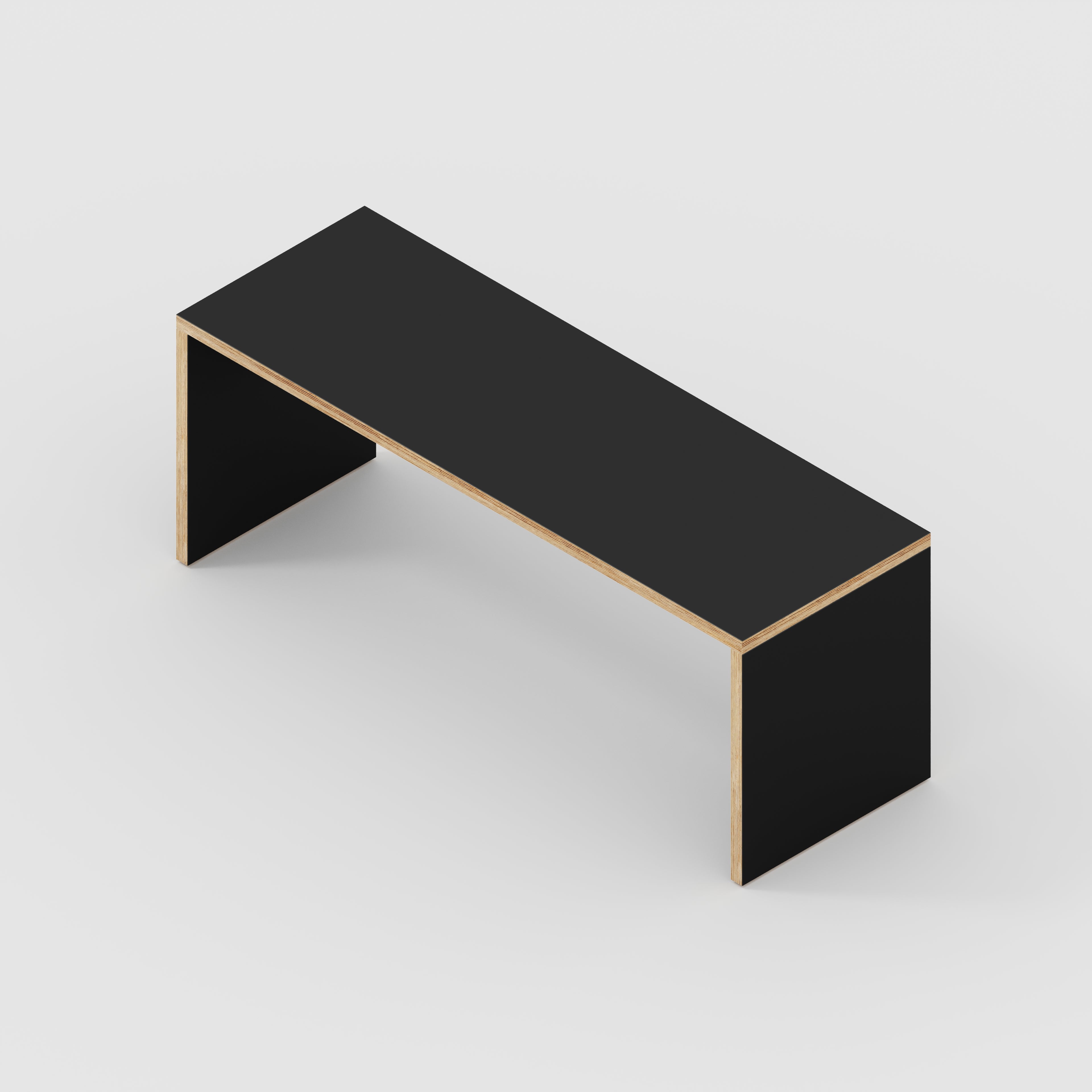 Plywood Bench Seat with Solid Sides - Formica Diamond Black - 1200(w) x 400(d)