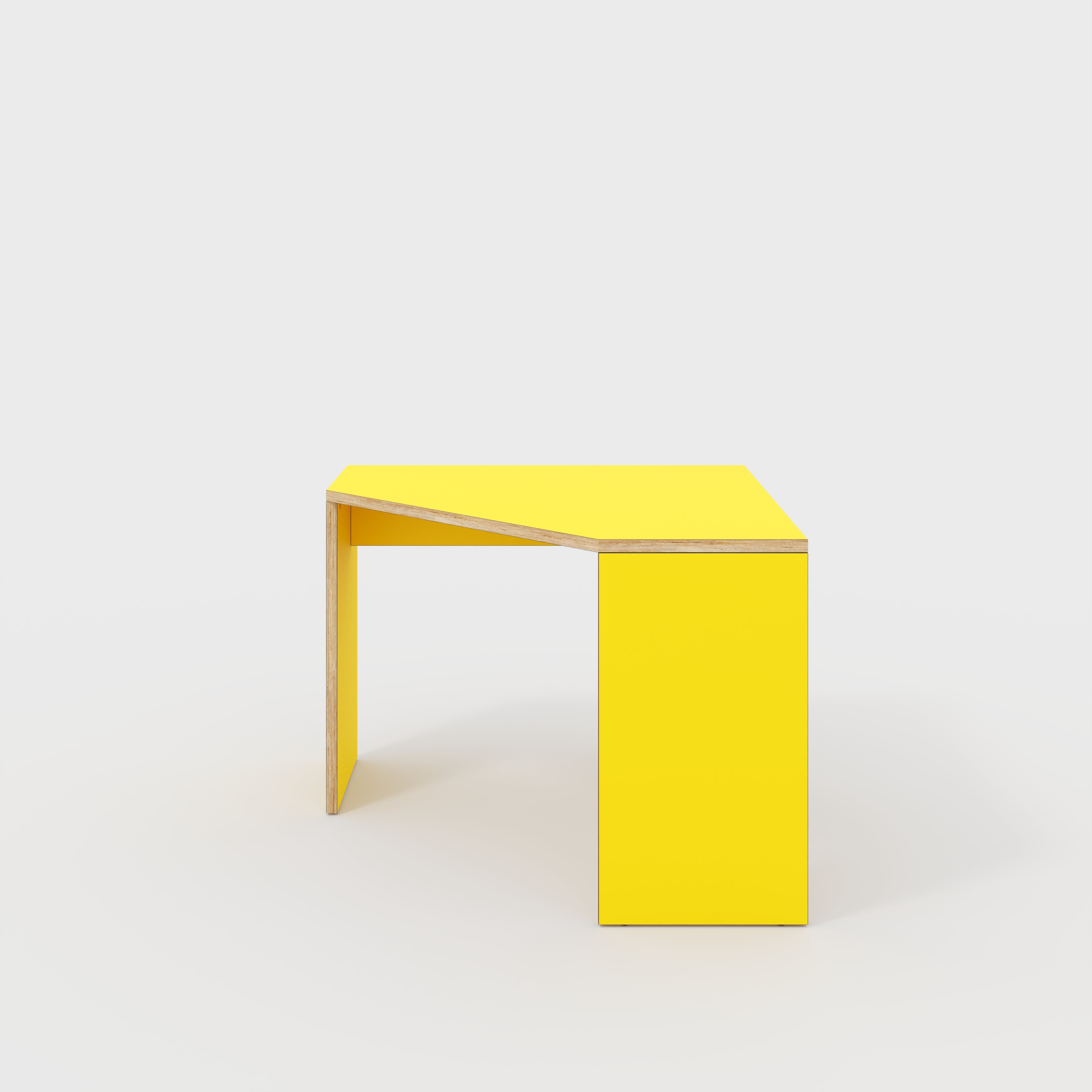 Yellow corner store desk