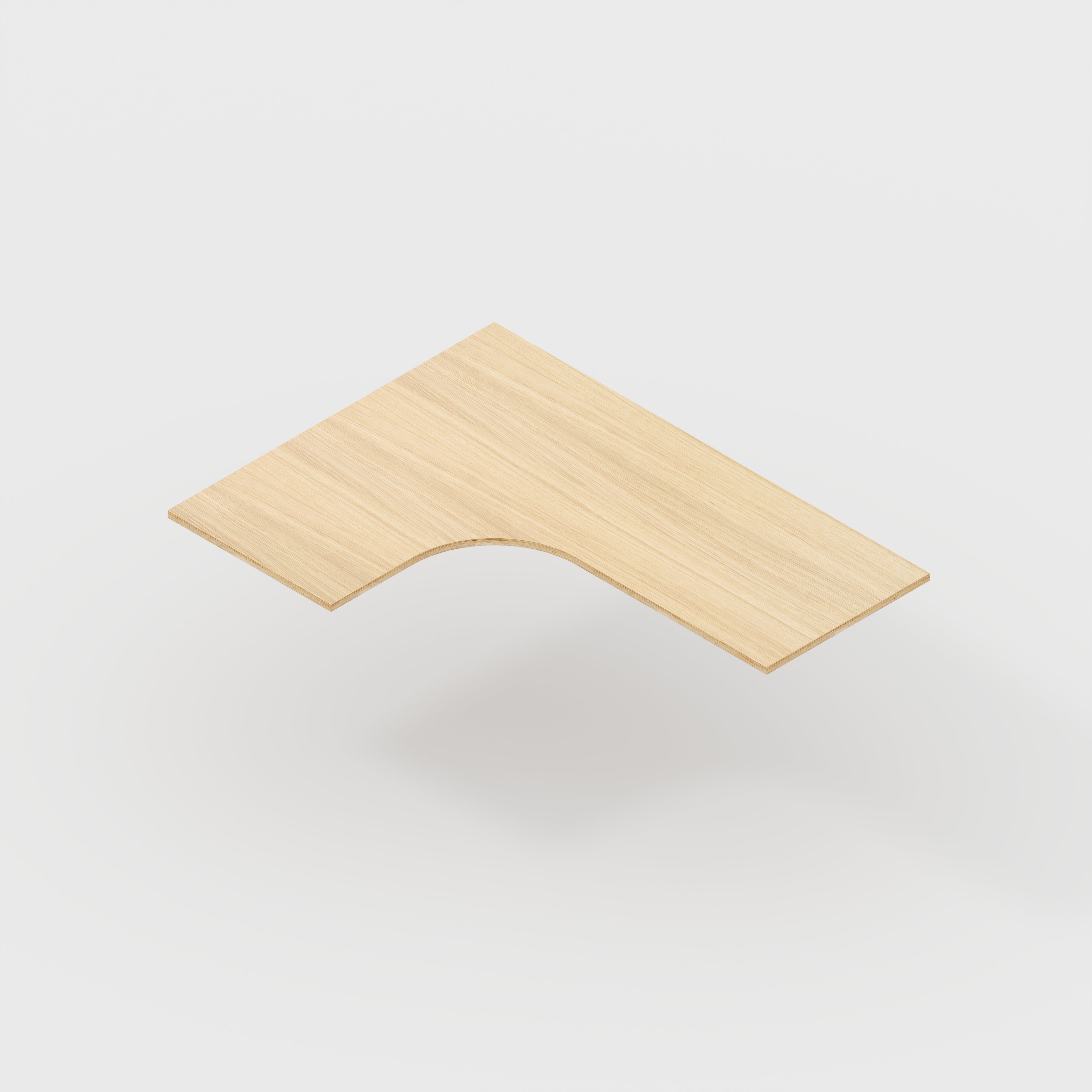 Plywood Corner Desktop - Plywood Oak - 1600(w) x 1200(d)