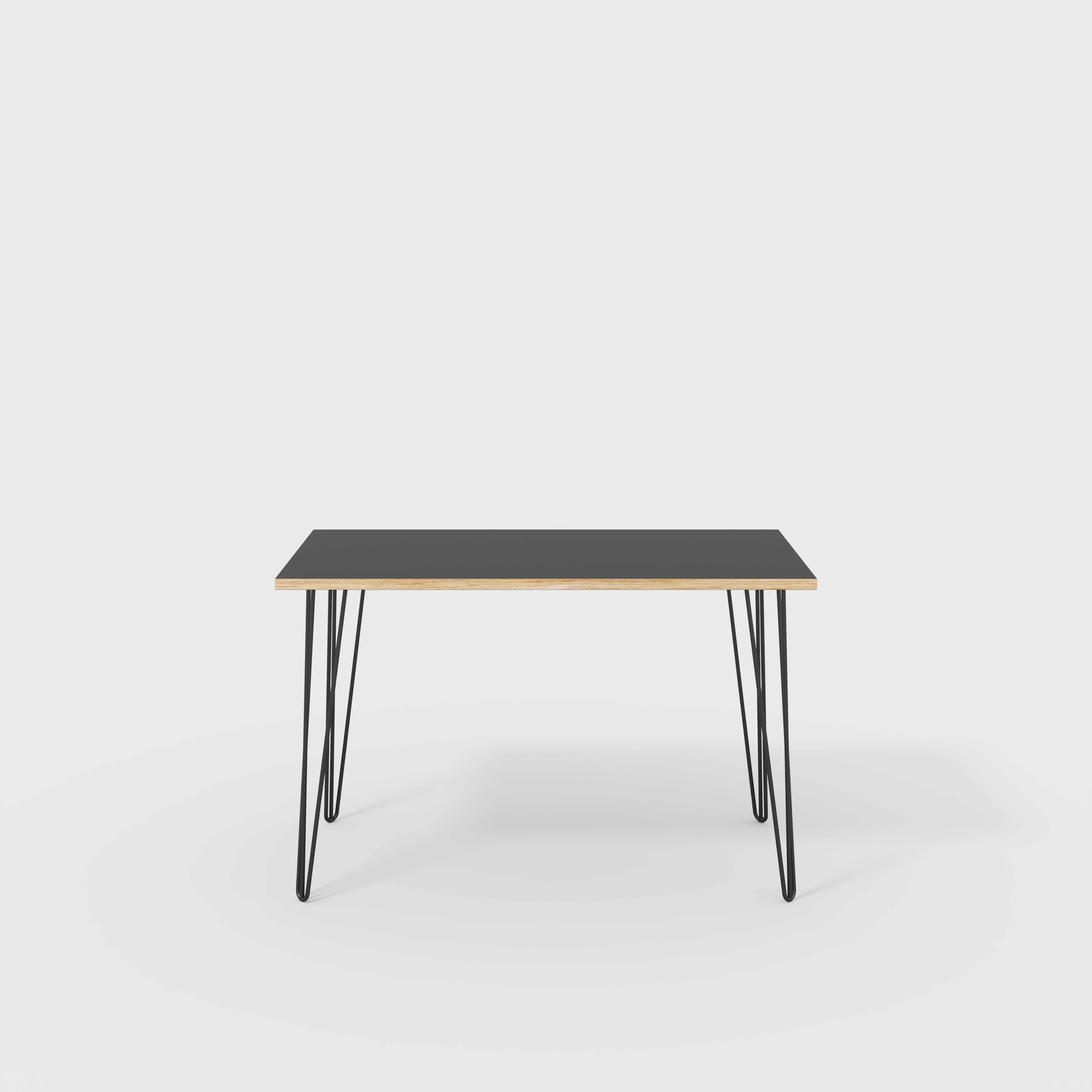 Black hairpin shop desk