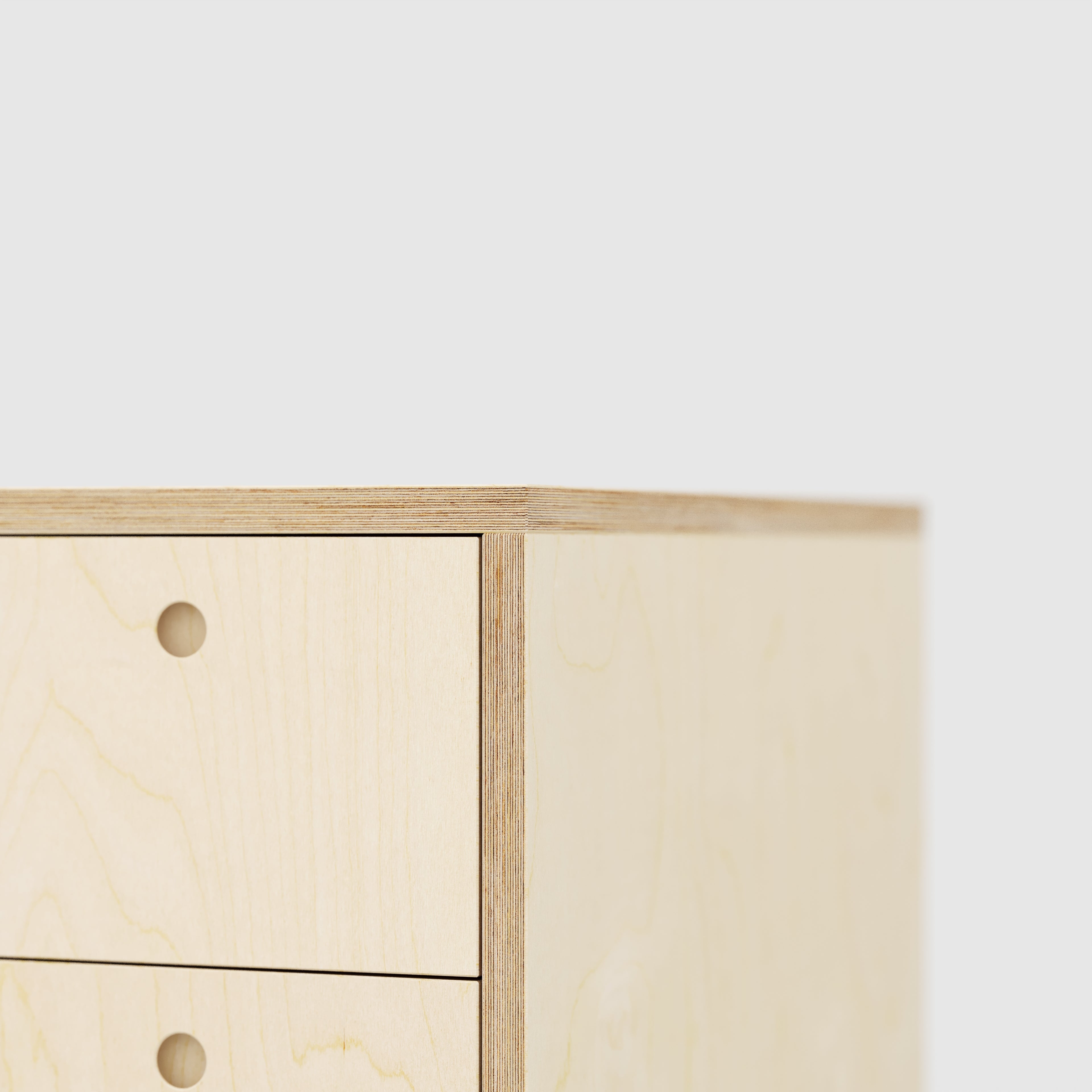 Plywood Desk with Storage Type 1 RH - Drawers - Plywood Birch - 1600(w) x 800(d) x 750(h)