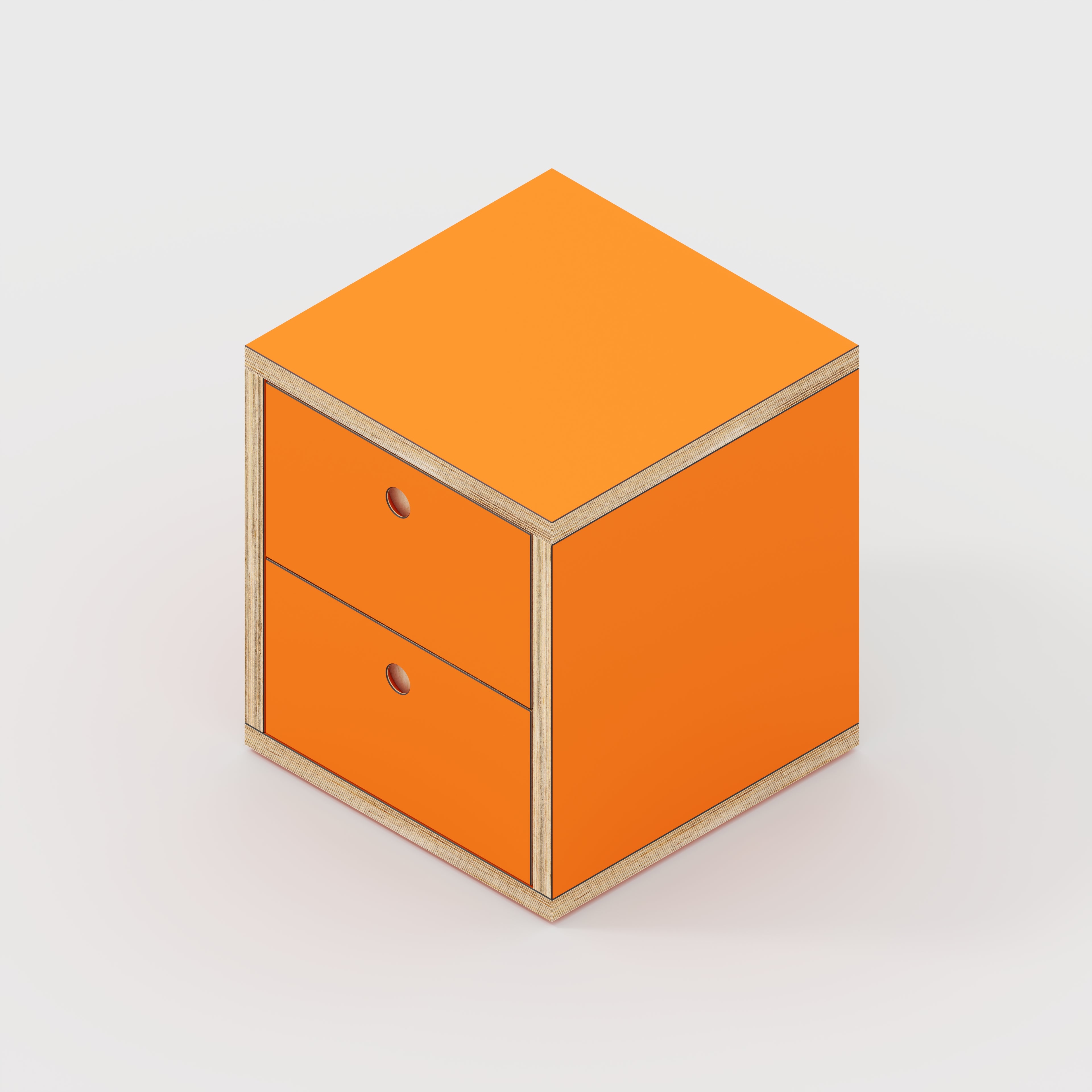 Plywood Drawer Unit - Formica Levante Orange - 400(w) x 400(d) x 450(h)