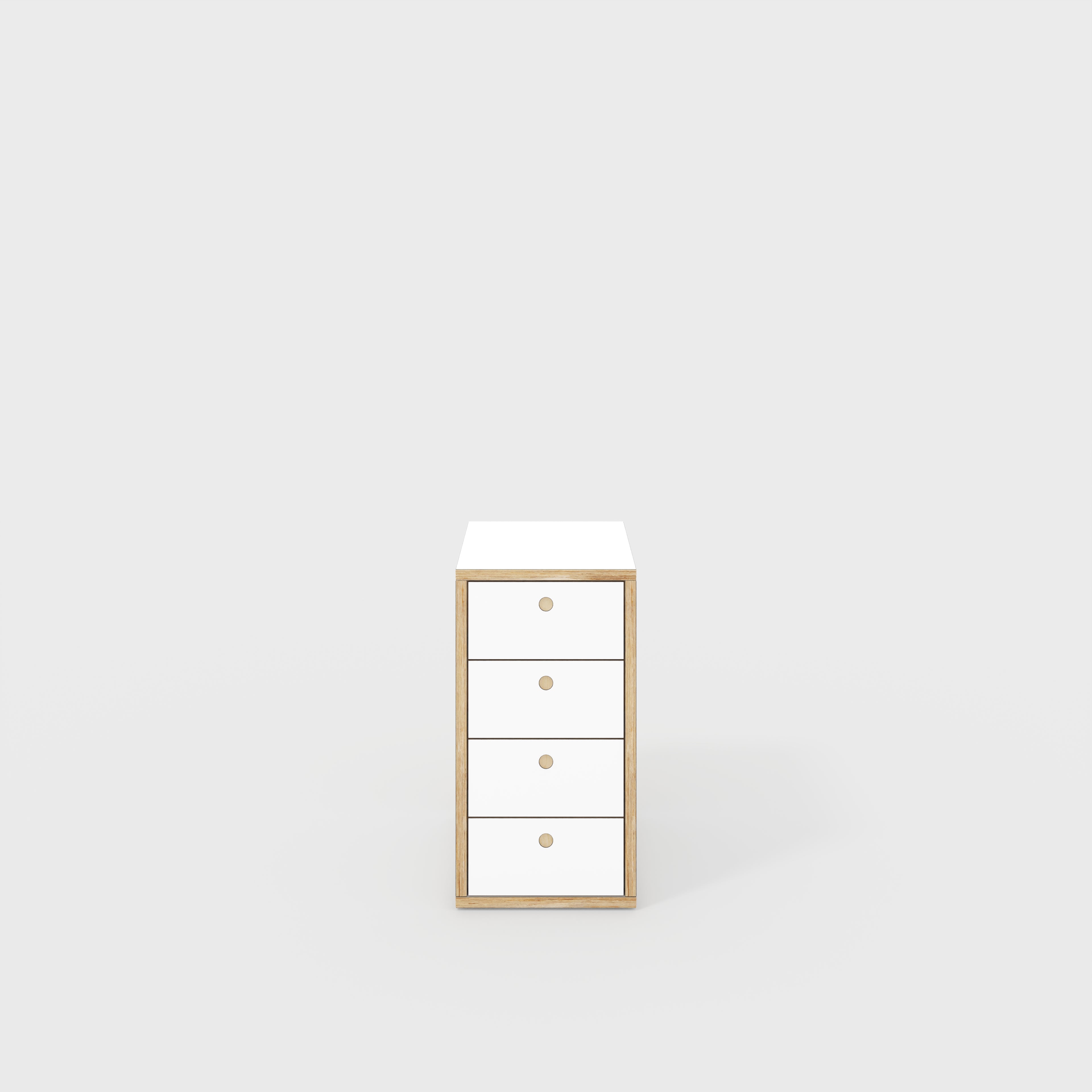 Plywood Drawer Unit - Formica White - 400(w) x 600(d) x 750(h)