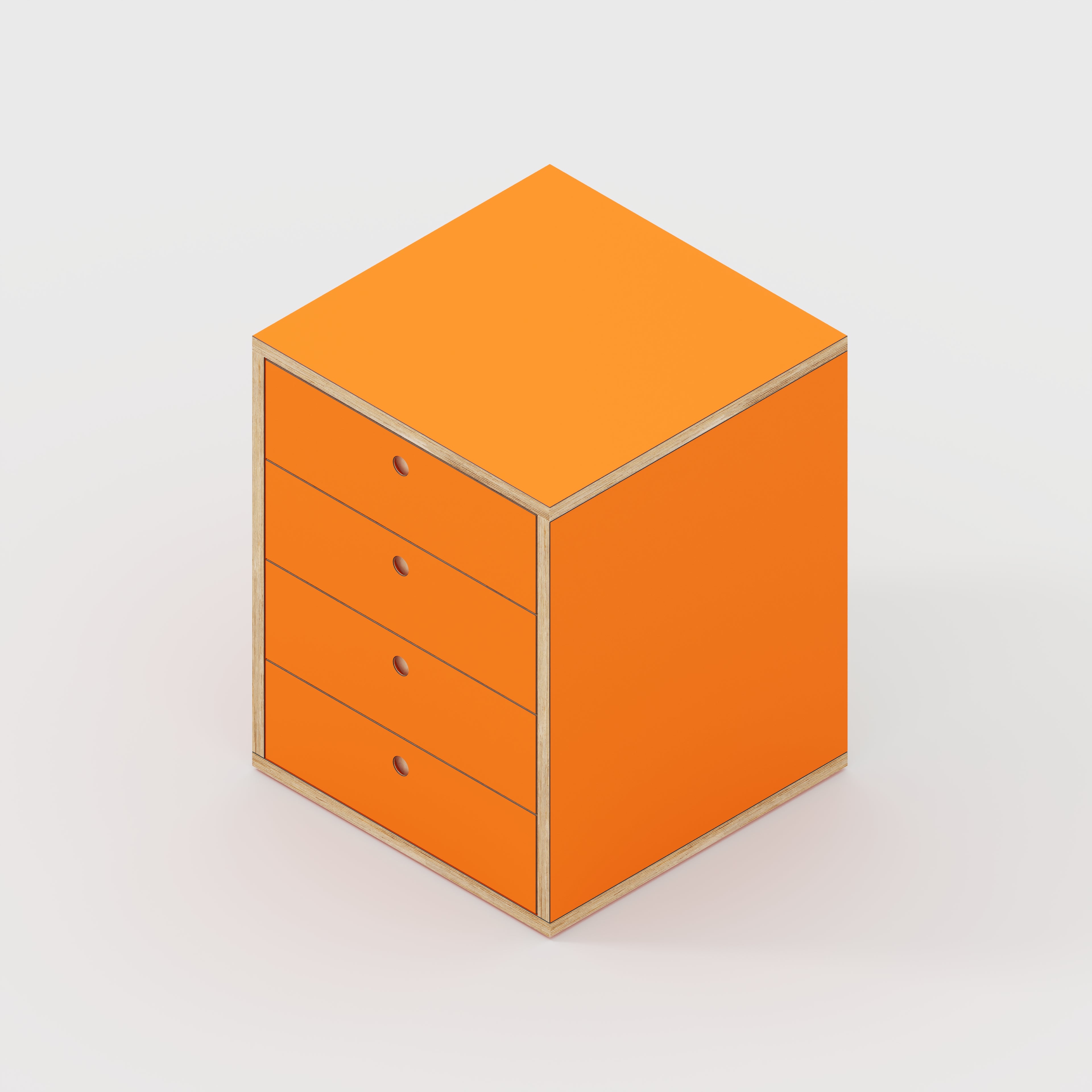 Plywood Drawer Unit - Formica Levante Orange - 600(w) x 600(d) x 750(h)