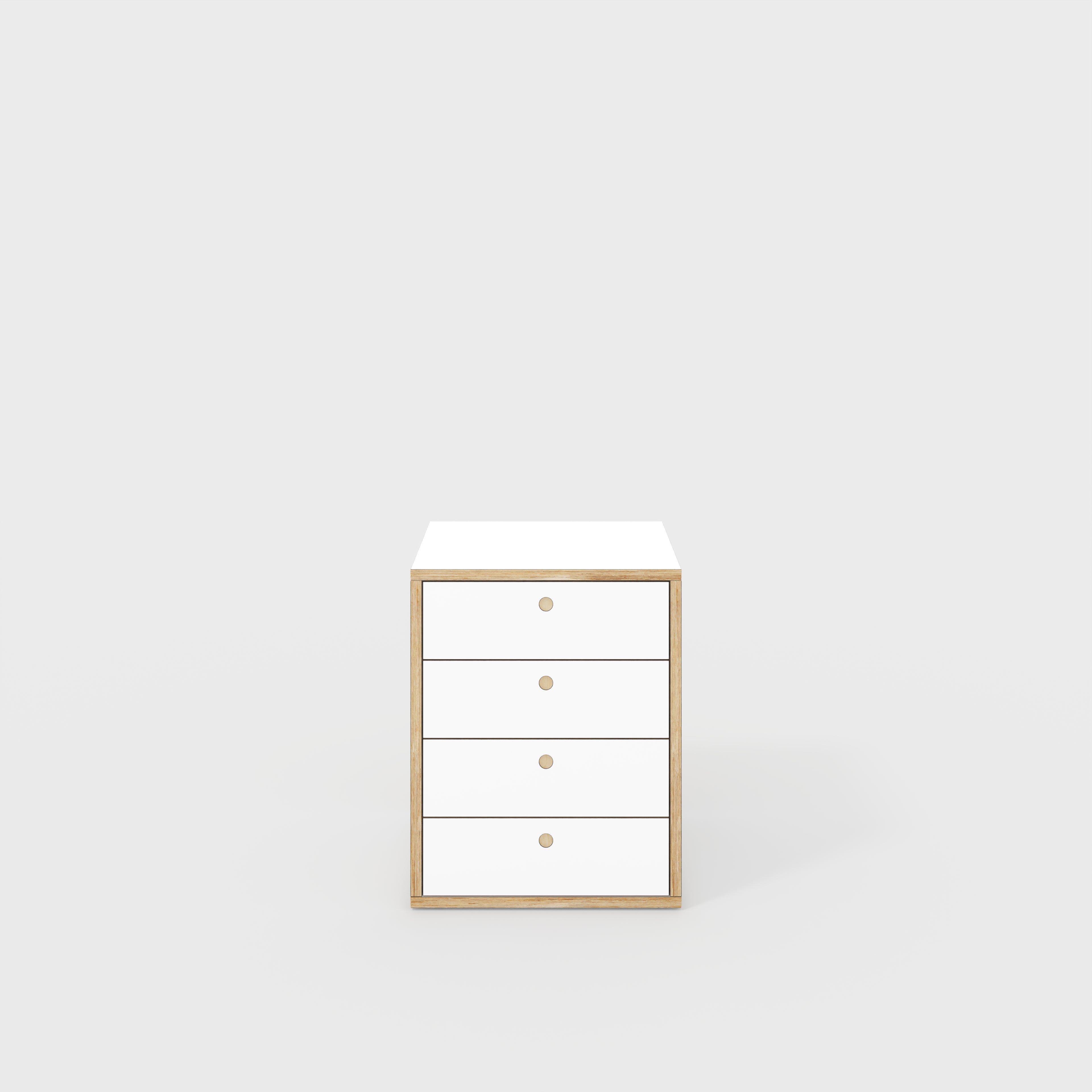 Plywood Drawer Unit - Formica White - 600(w) x 600(d) x 750(h)