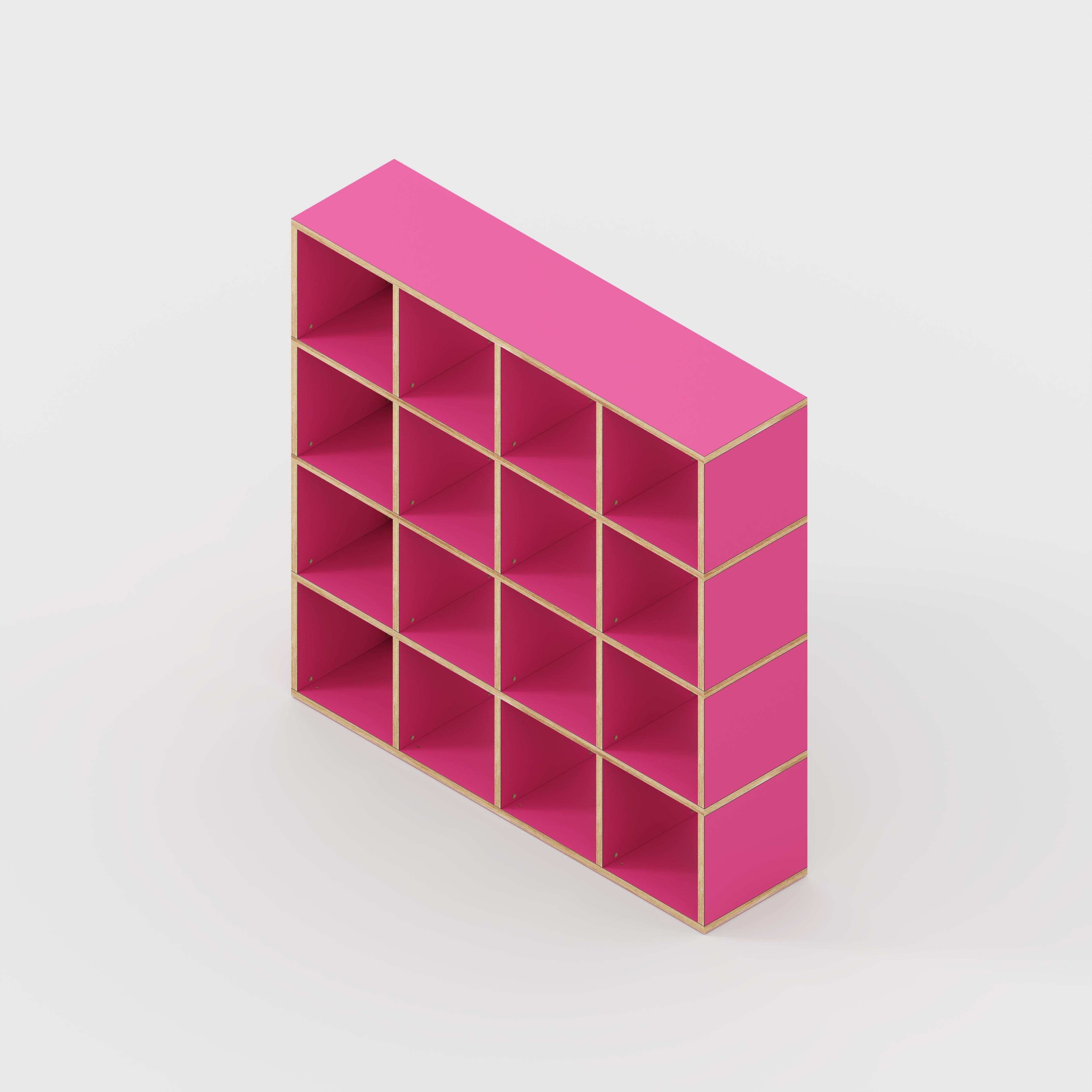 Plywood Open Shelves - Formica Juicy Pink - 1600(w) x 400(d) x 1600(h)