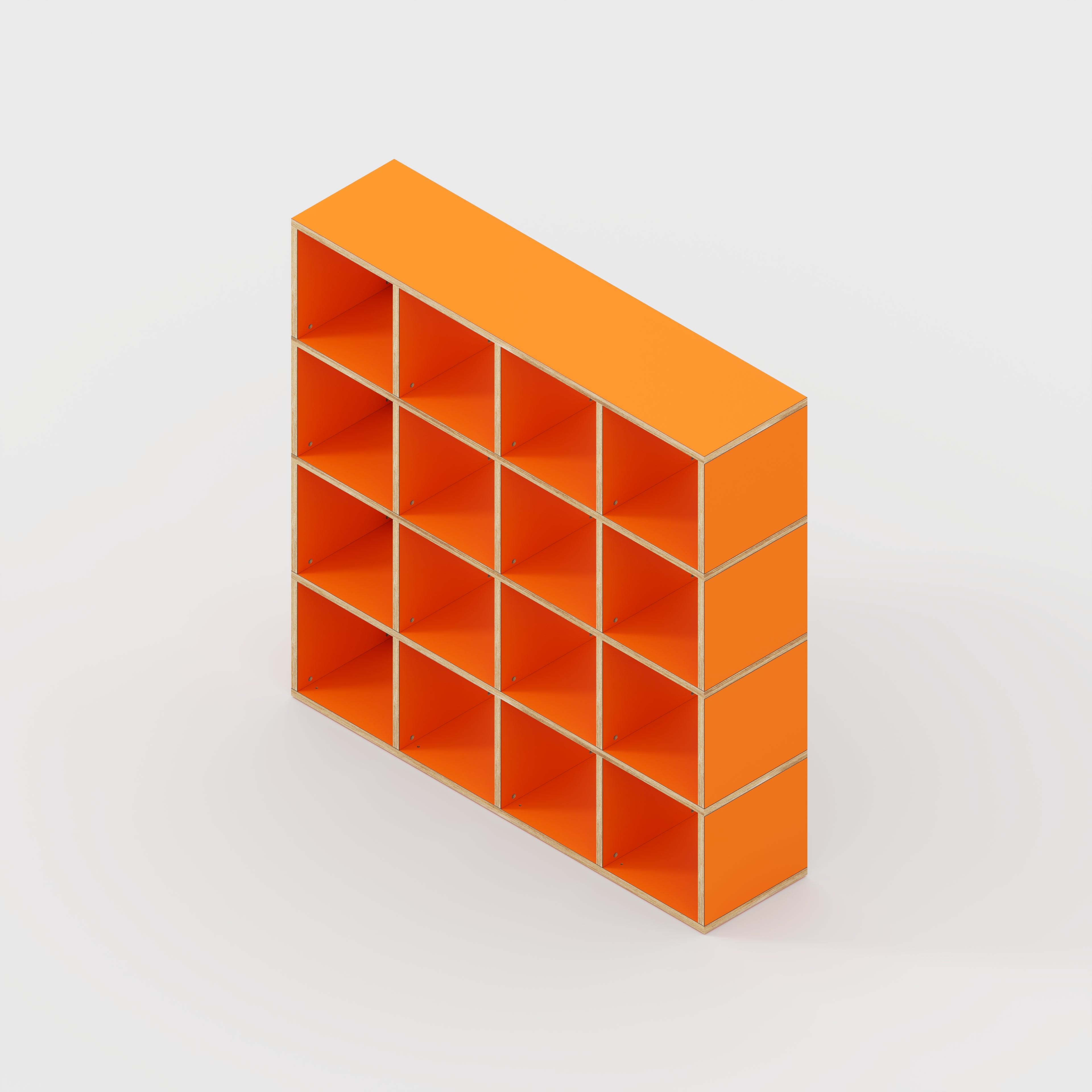 Plywood Open Shelves - Formica Levante Orange - 1600(w) x 400(d) x 1600(h)