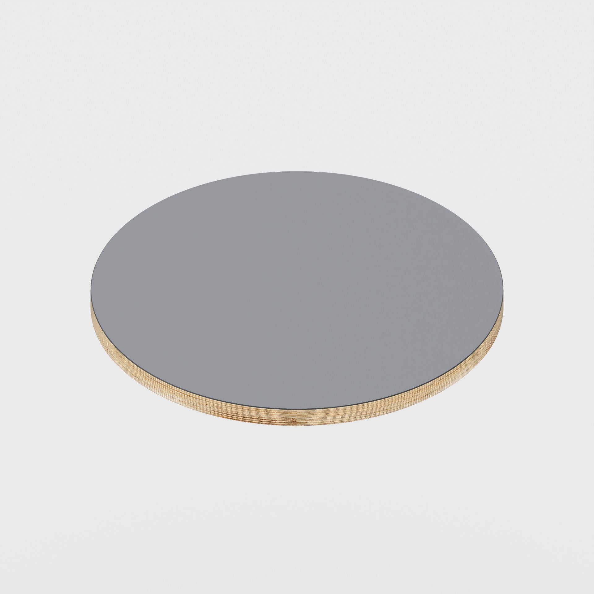 Plywood Round Tabletop - Formica Tornado Grey - 500(dia) - 18mm