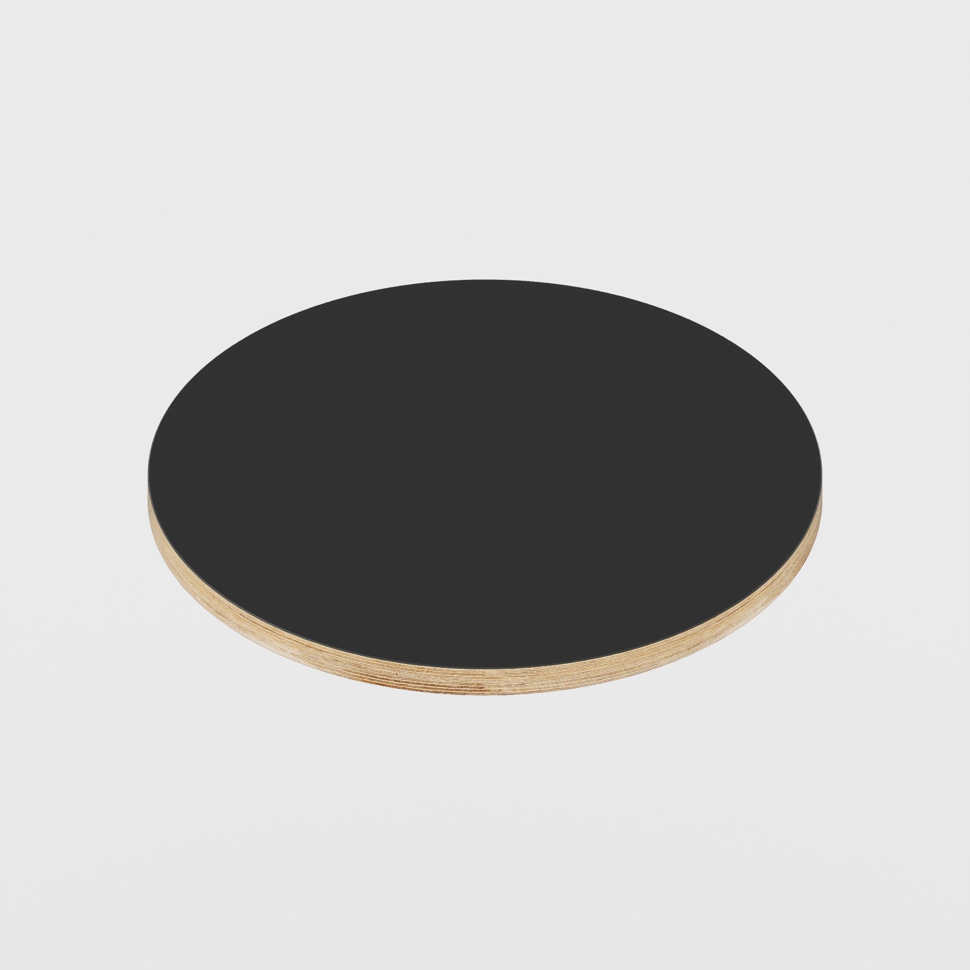 Plywood Round Tabletop - Formica Diamond Black - 500(dia) - 24mm