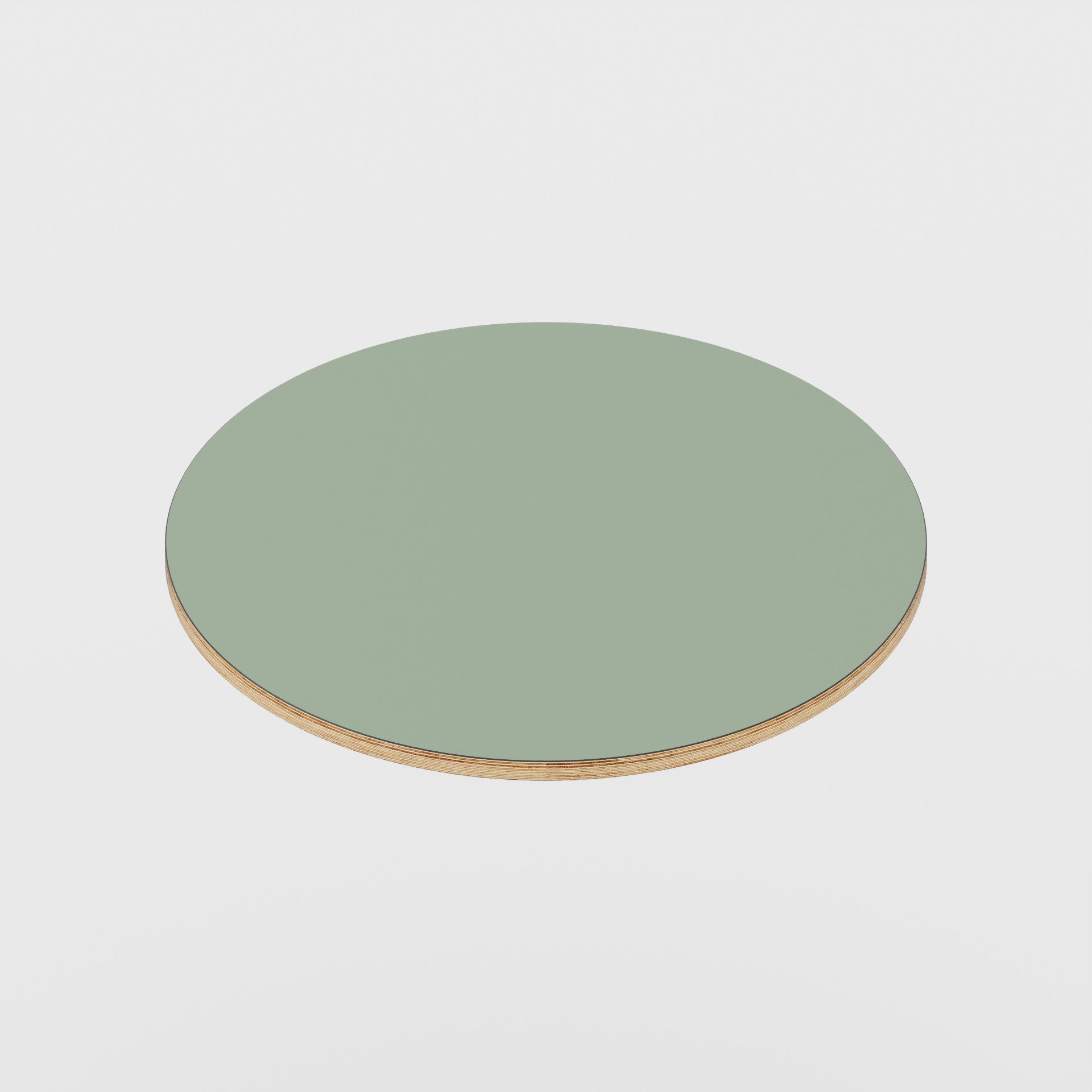 Plywood Round Tabletop - Formica Green Slate - 600(dia) - 18mm