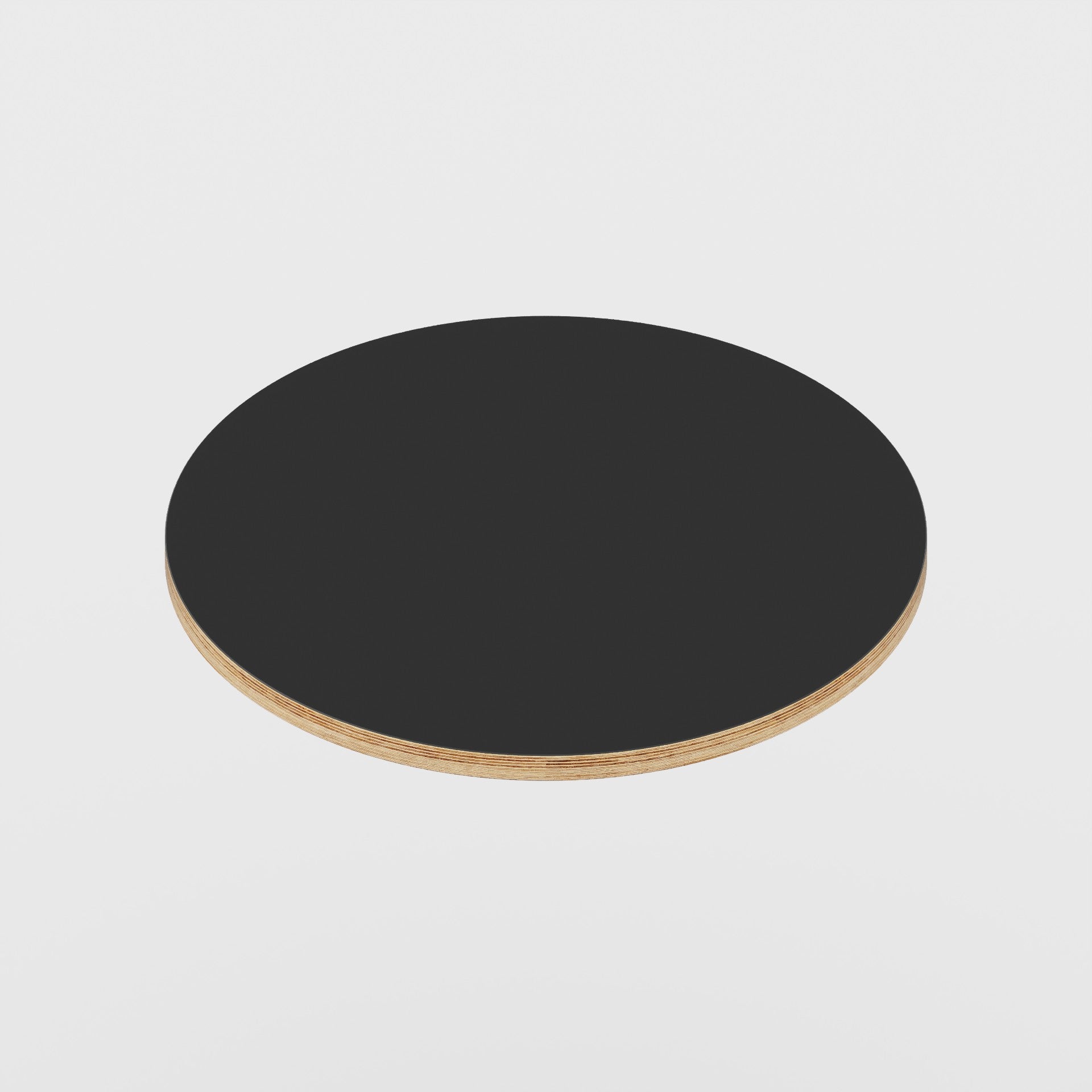 Plywood Round Tabletop - Formica Diamond Black - 600(dia) - 24mm