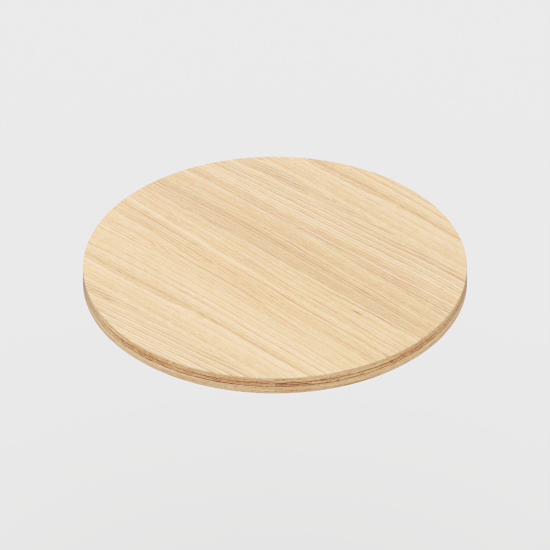 Plywood Round Tabletop - Plywood Oak - 600(dia) - 30mm