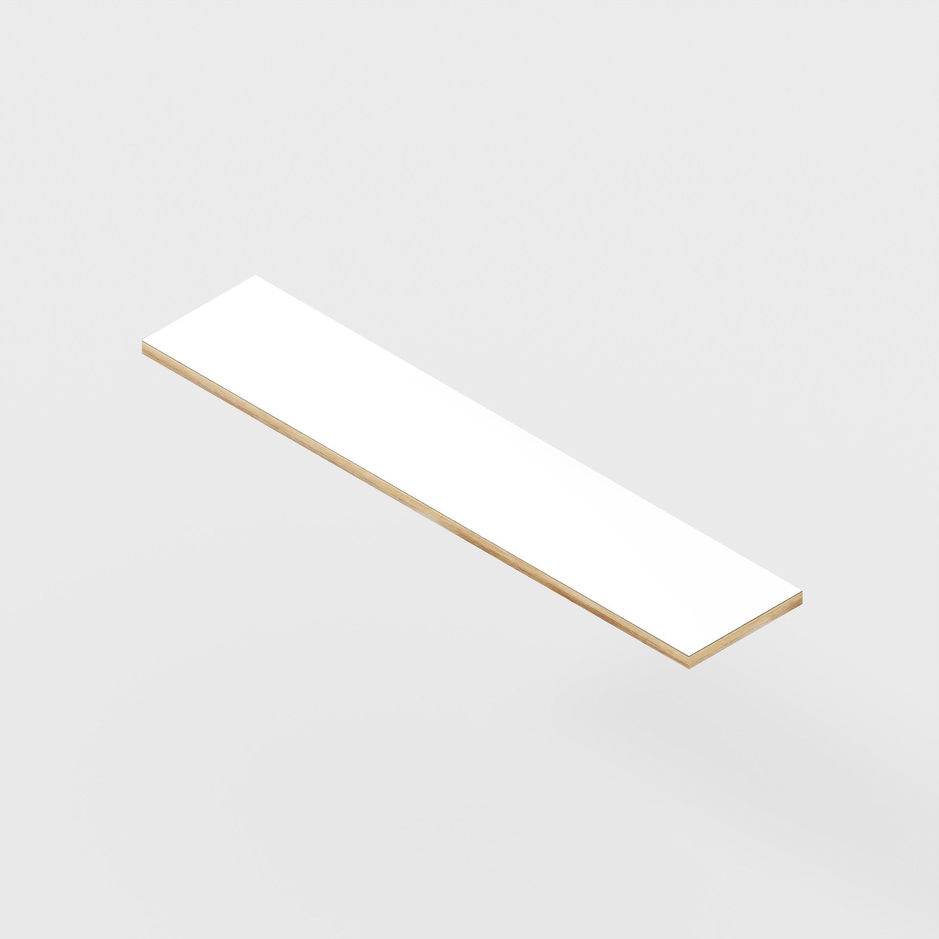 Plywood Shelf - Formica White - 1200(w) x 250(d) - 18mm