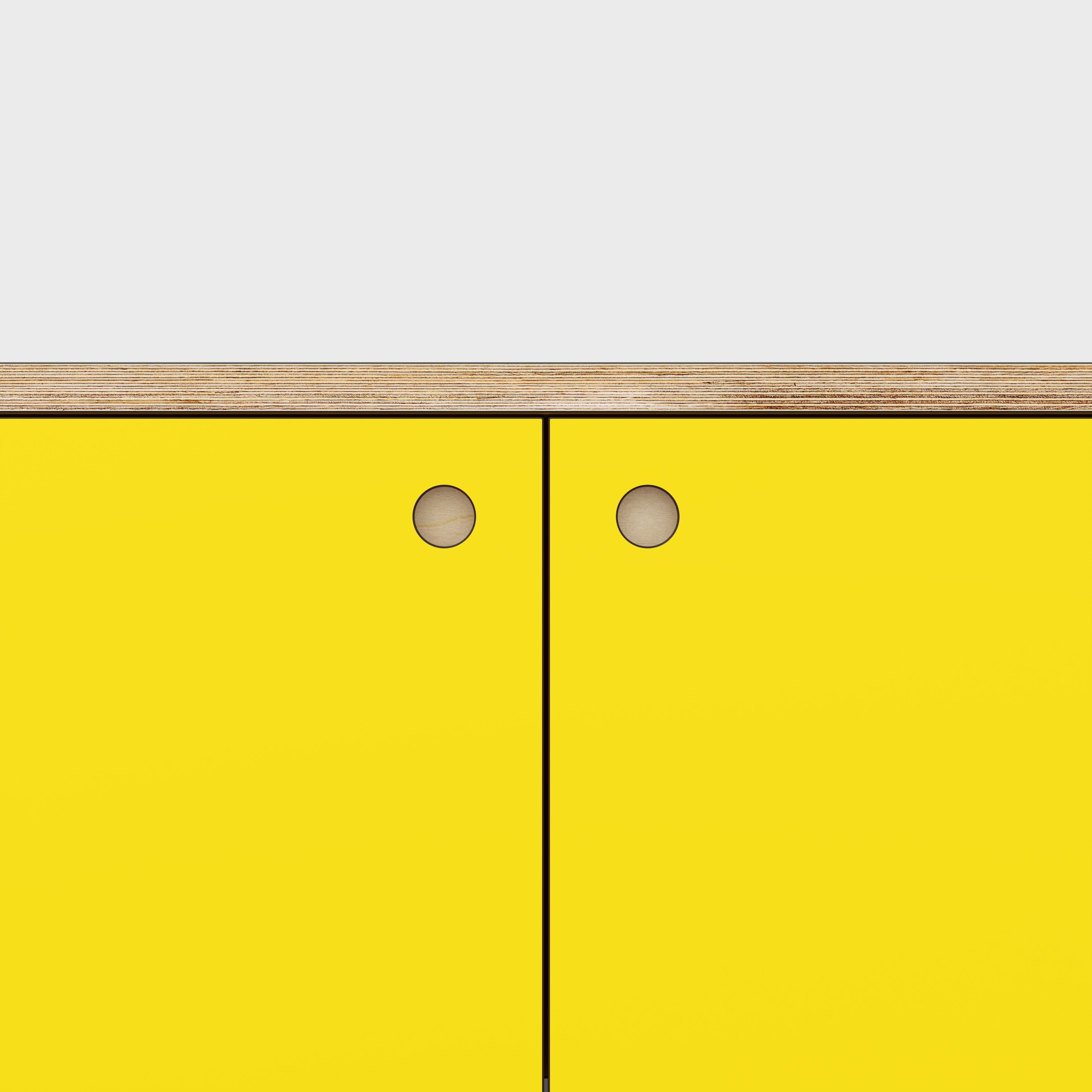 Plywood Storage with Doors - Formica Chrome Yellow - 800(w) x 600(d) x 750(h)