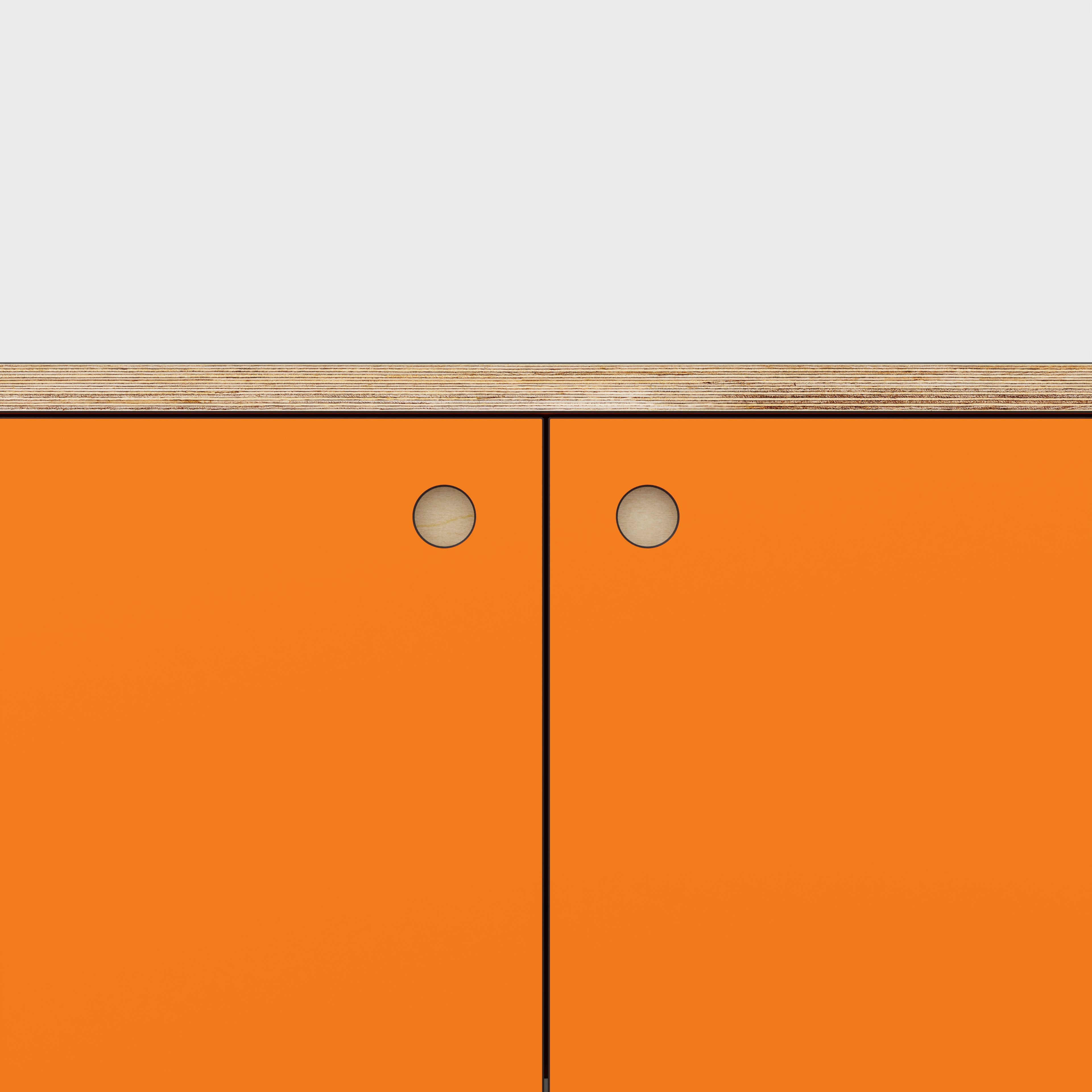 Plywood Storage with Doors - Formica Levante Orange - 800(w) x 600(d) x 750(h)