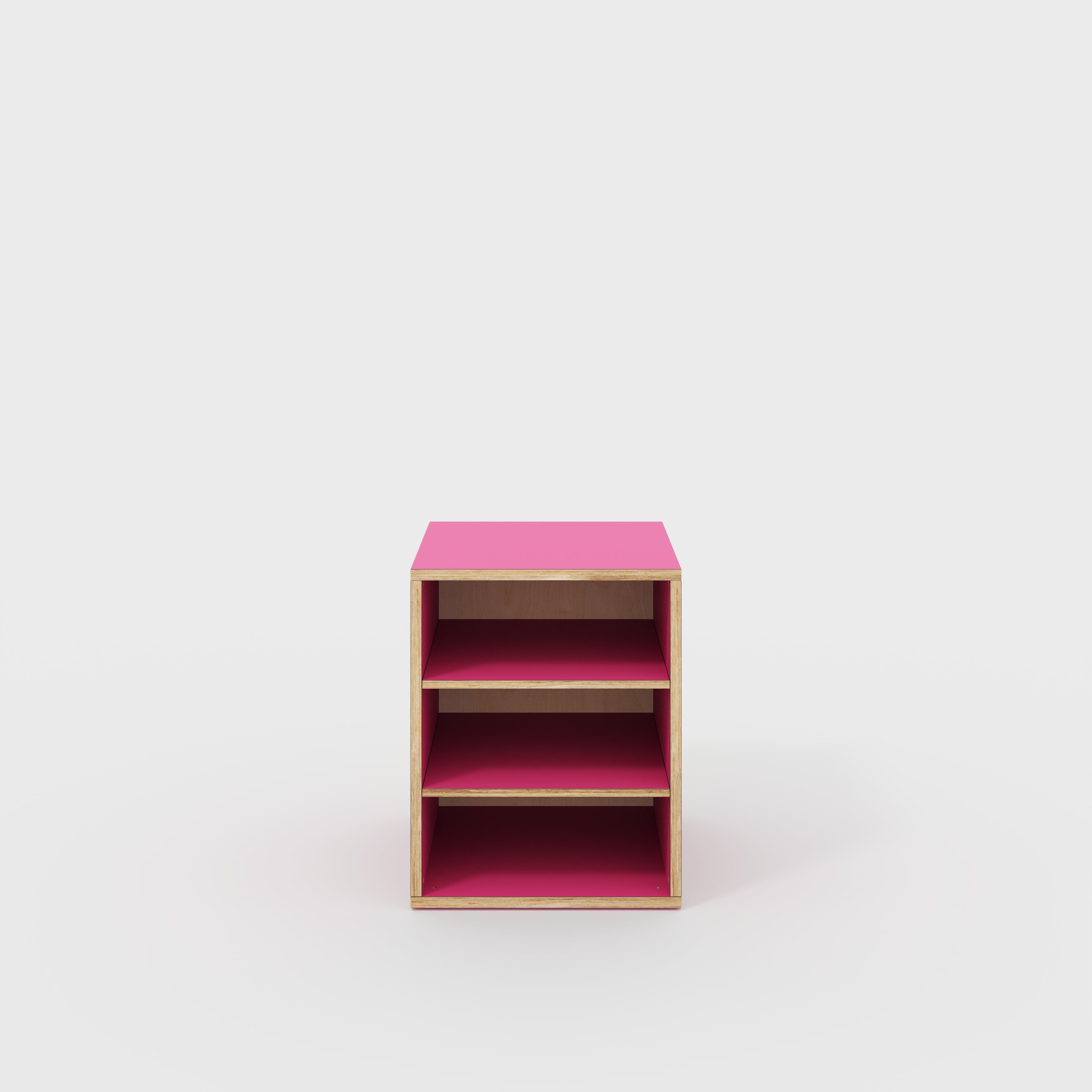 Plywood Storage with Shelves - Formica Juicy Pink - 600(w) x 600(d) x 750(h)