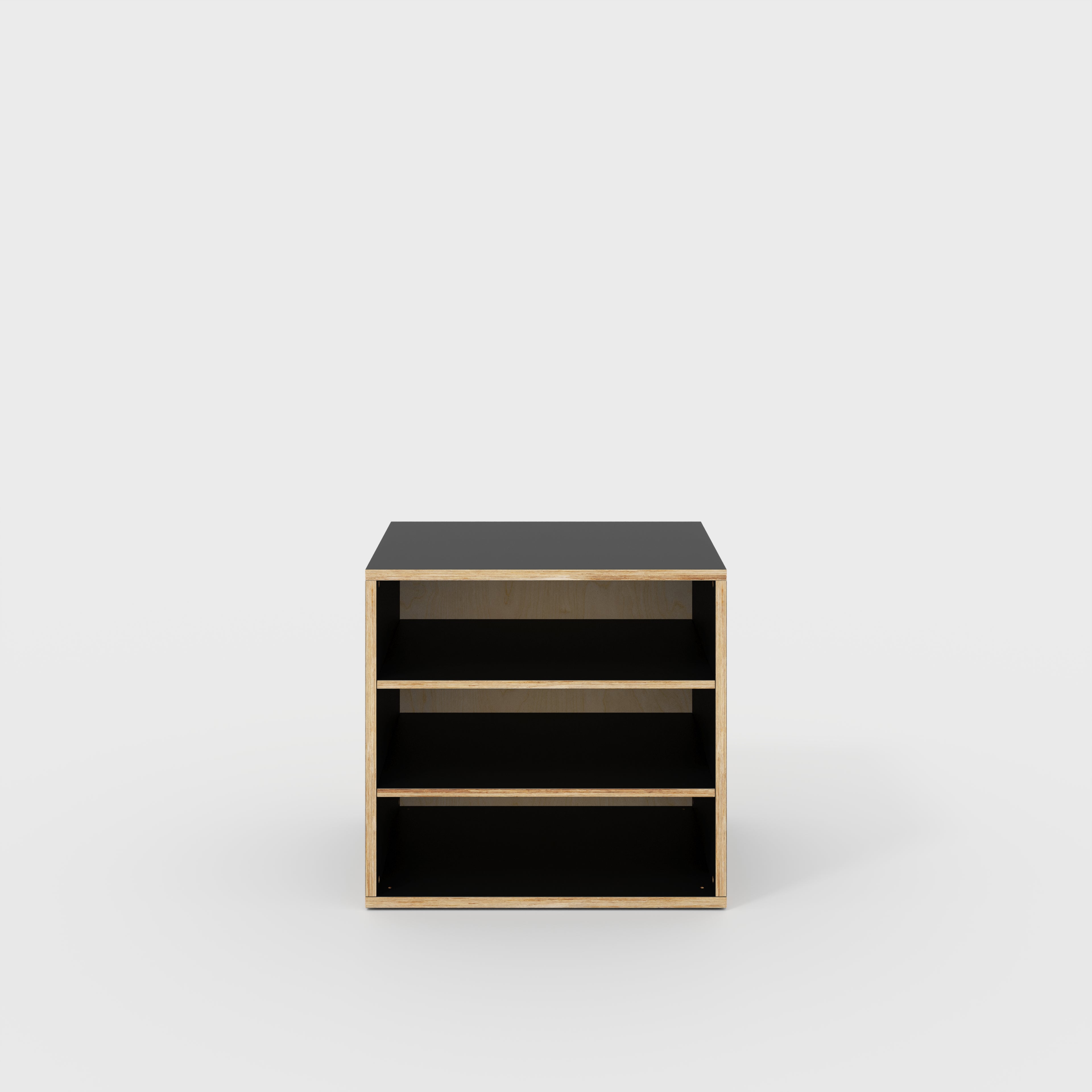 Plywood Storage with Shelves - Formica Diamond Black - 800(w) x 600(d) x 750(h)