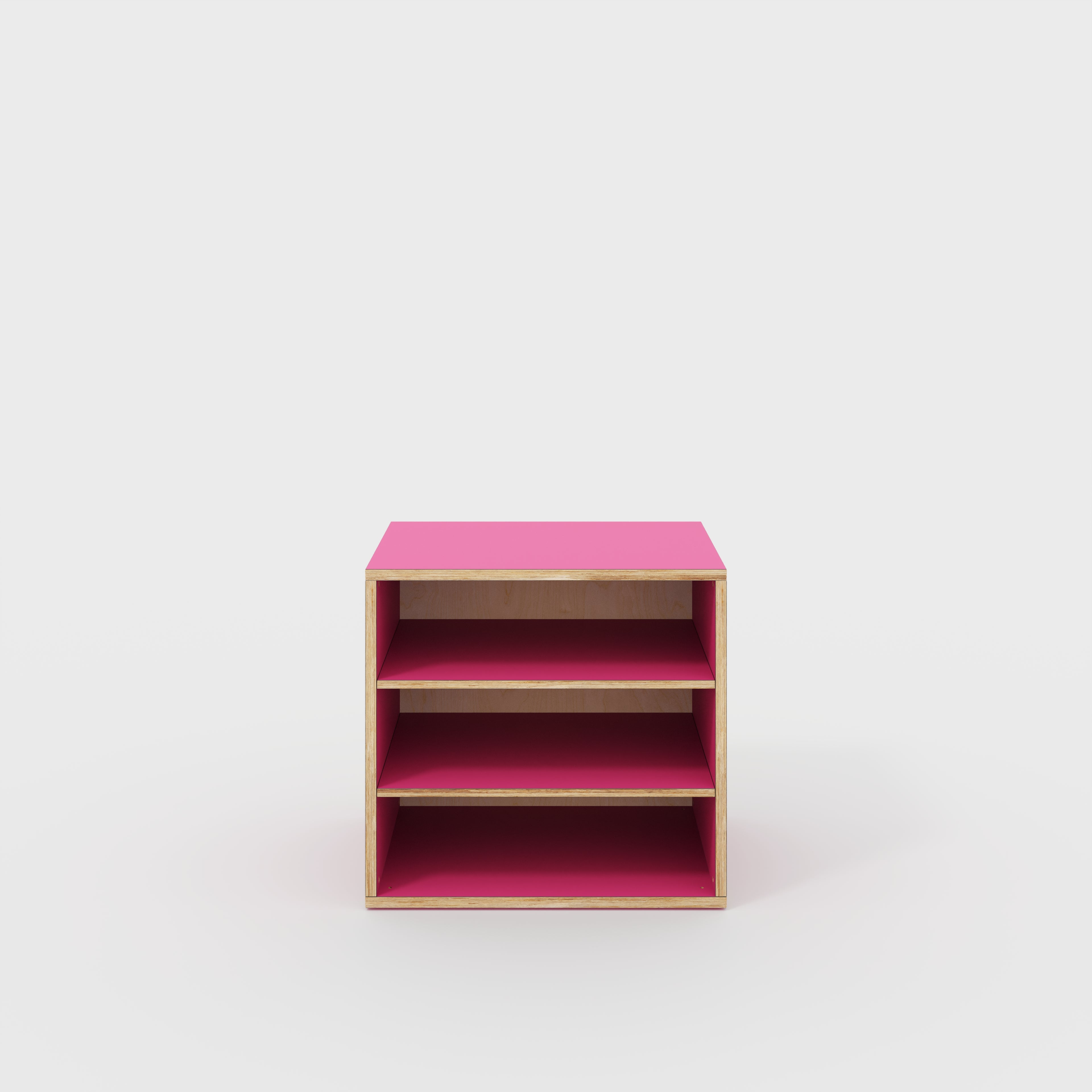 Plywood Storage with Shelves - Formica Juicy Pink - 800(w) x 600(d) x 750(h)