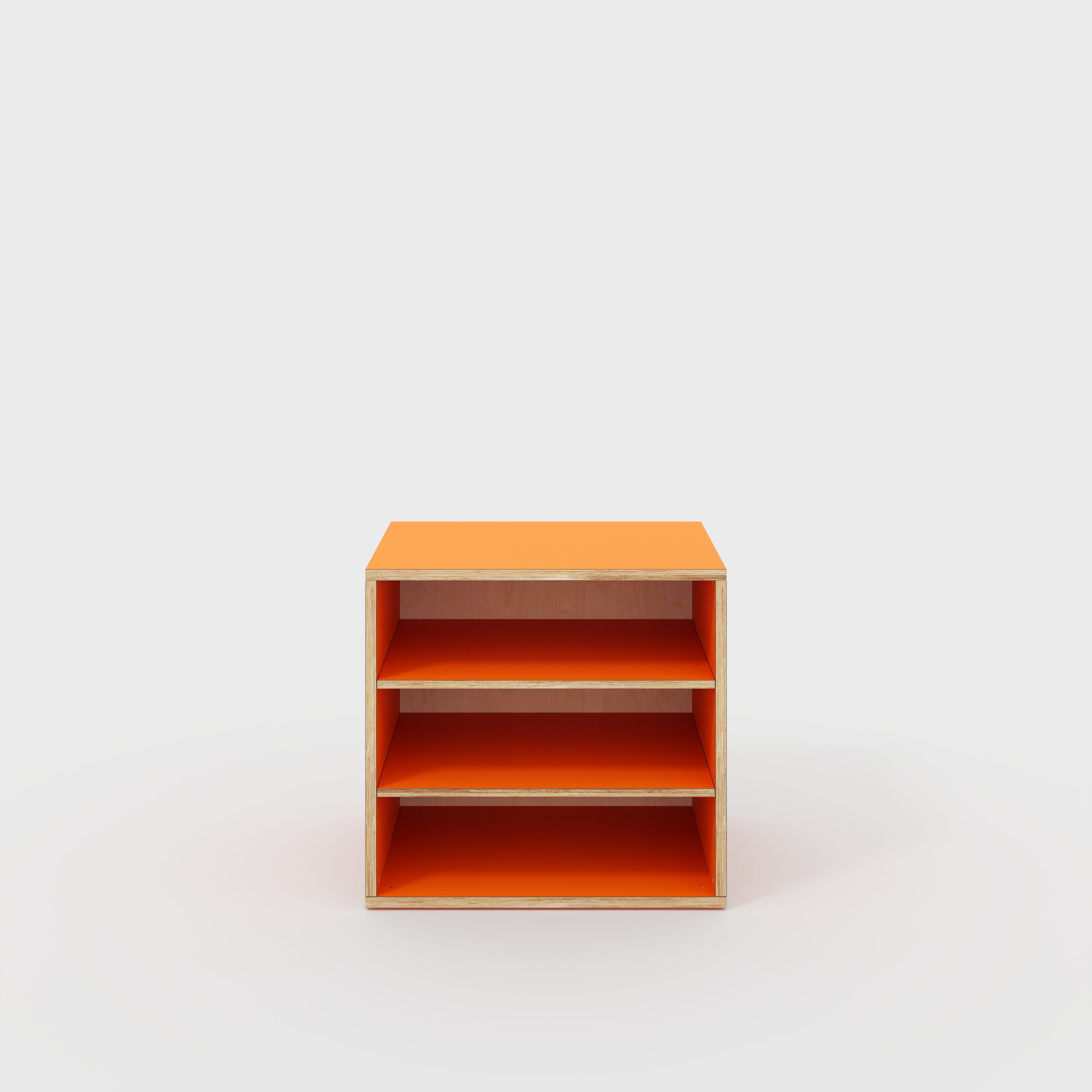 Plywood Storage with Shelves - Formica Levante Orange - 800(w) x 600(d) x 750(h)