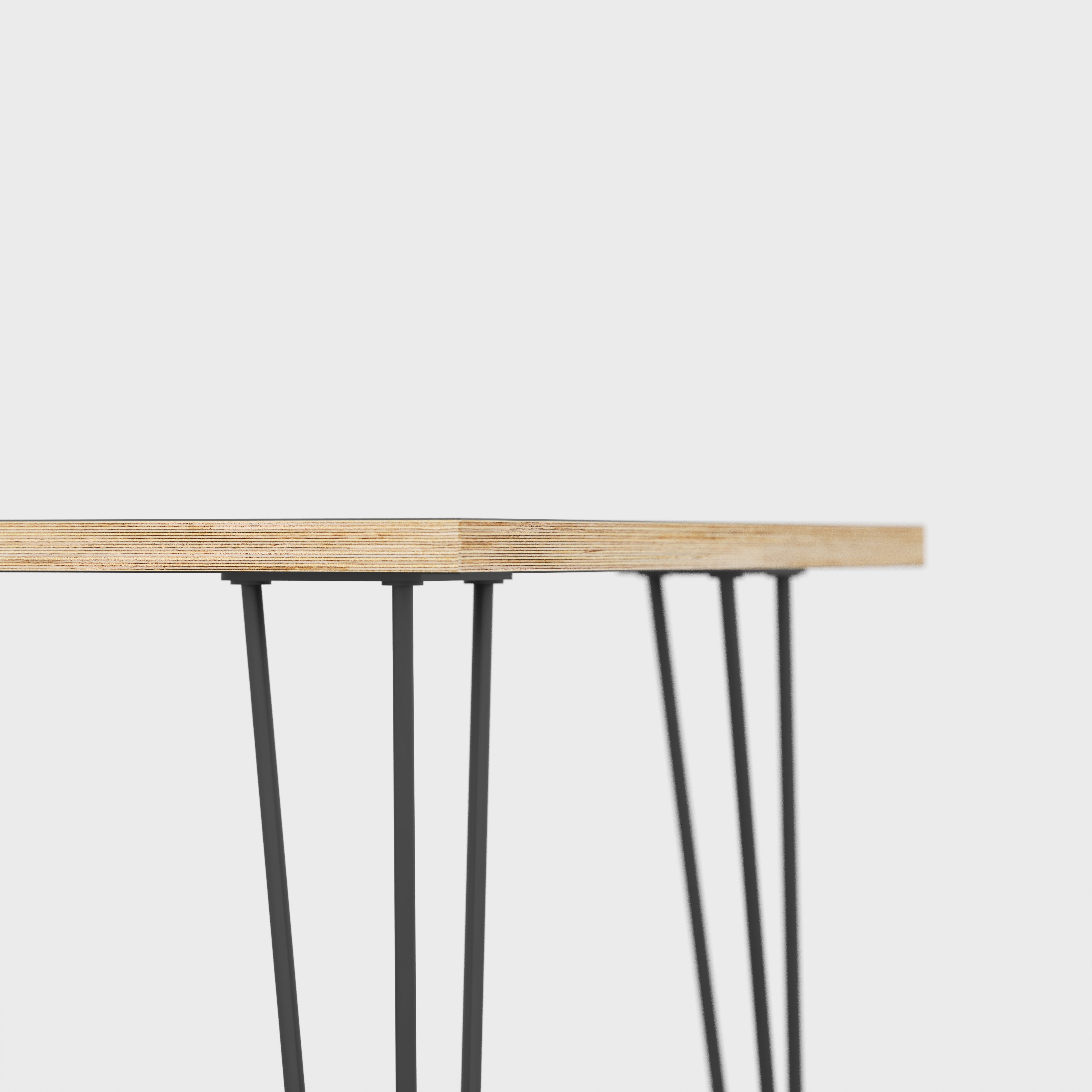 Plywood Table with Black Hairpin Legs - Formica Levante Orange - 1600(w) x 800(d)