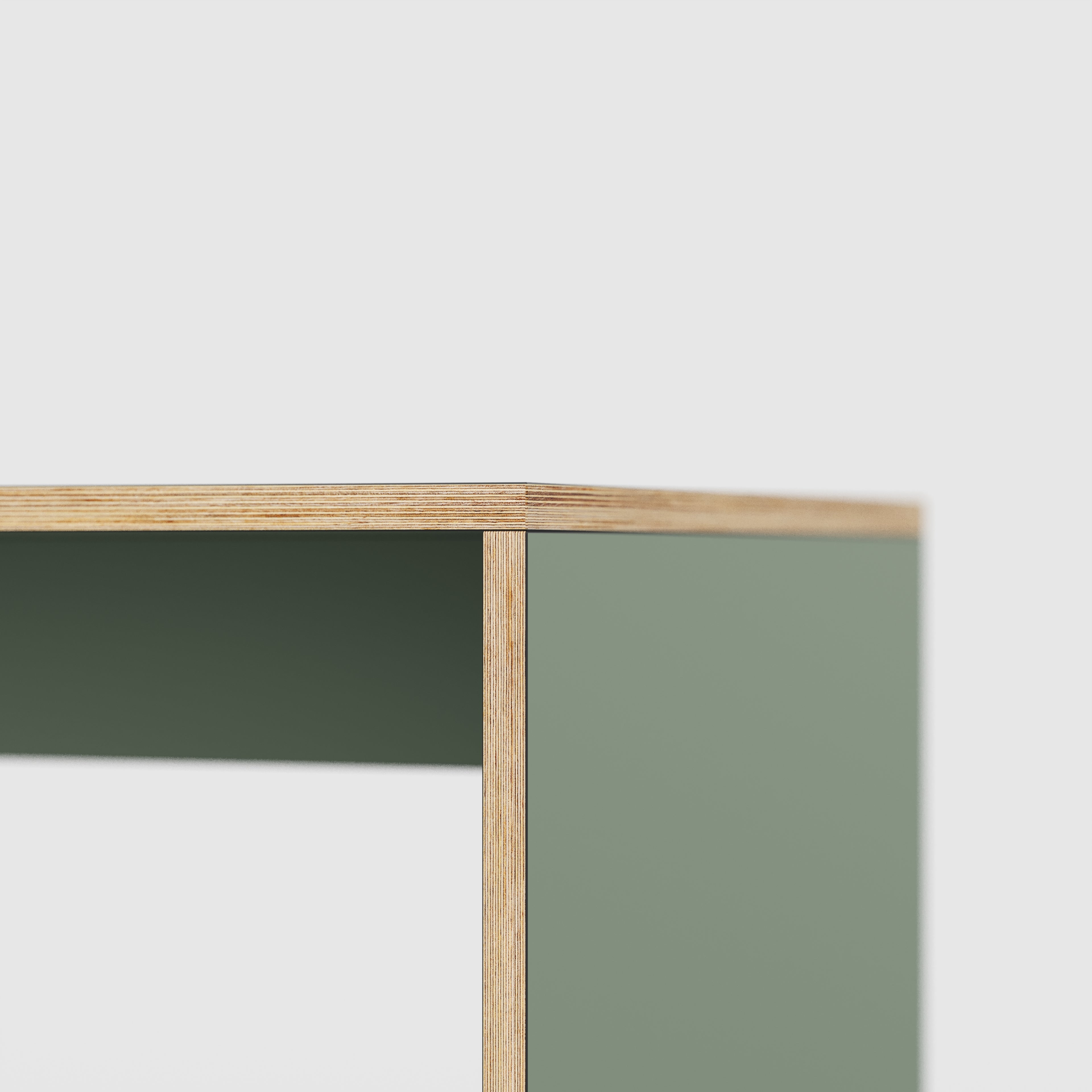 Plywood Table with Solid Sides - Formica Green Slate - 2000(w) x 1000(d) x 750(h)