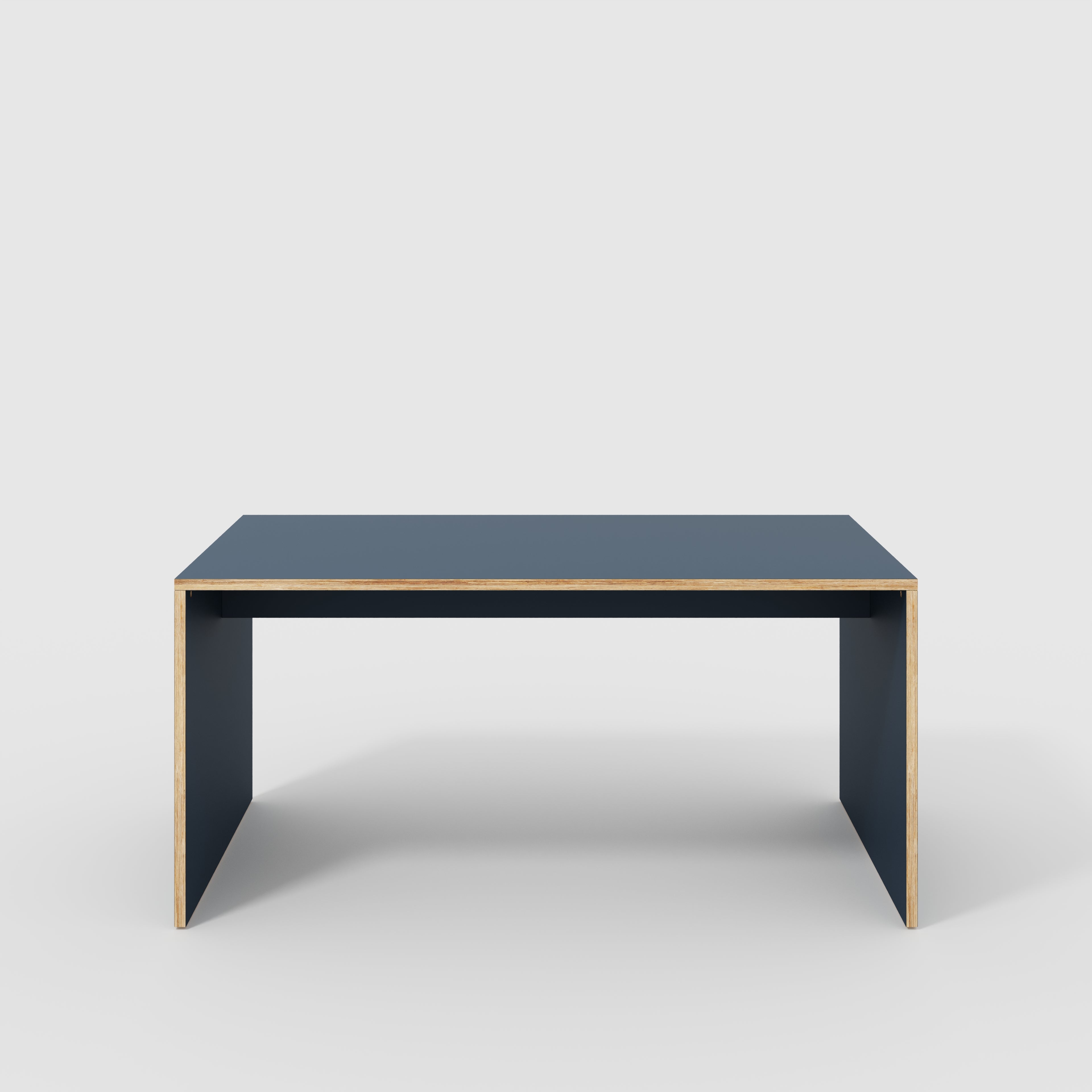 Plywood Table with Solid Sides - Formica Night Sea Blue - 1600(w) x 800(d) x 750(h)