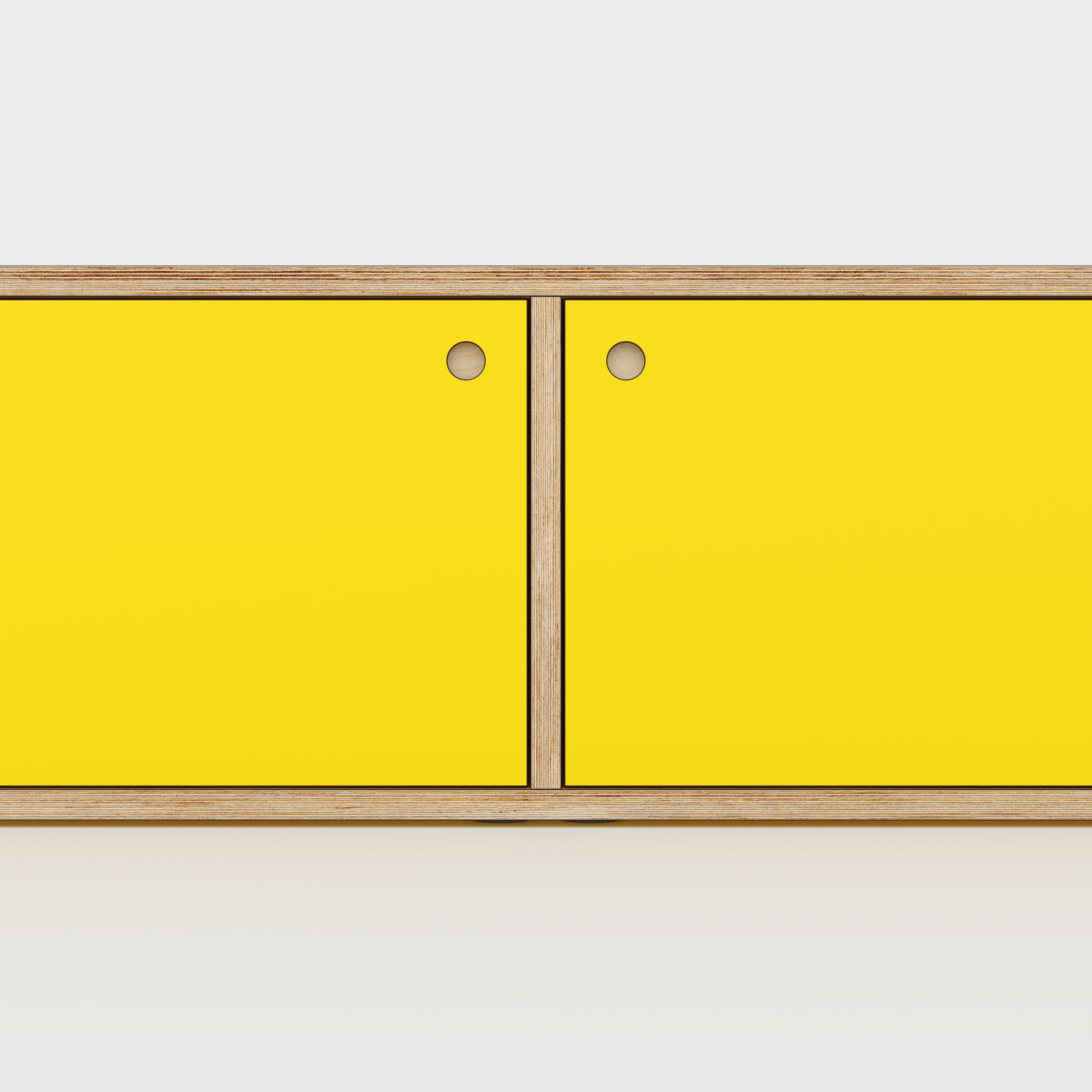 Plywood Storage with Doors - Formica Chrome Yellow - 800(w) x 400(d) x 450(h)