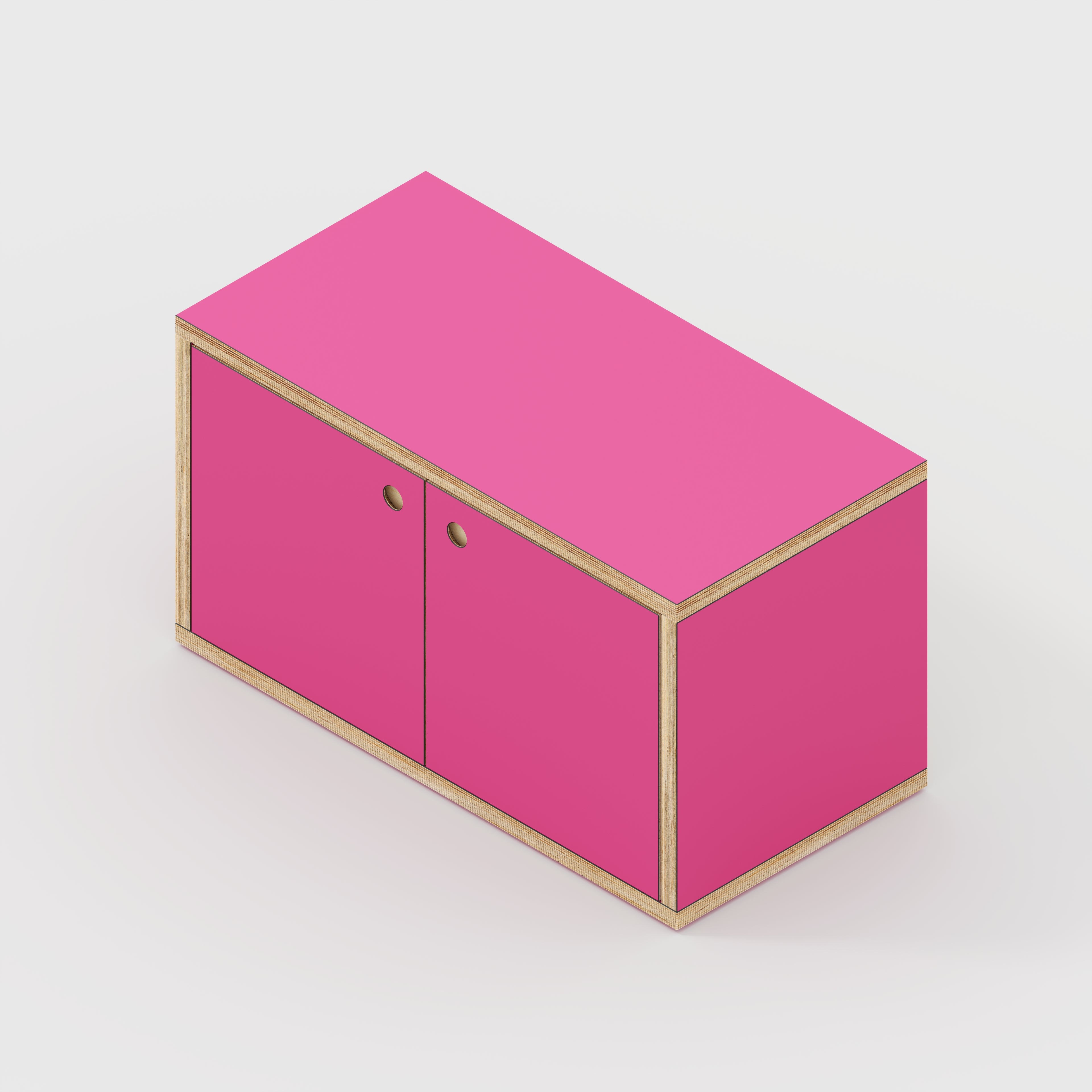 Plywood Storage with Doors - Formica Juicy Pink - 800(w) x 400(d) x 450(h)