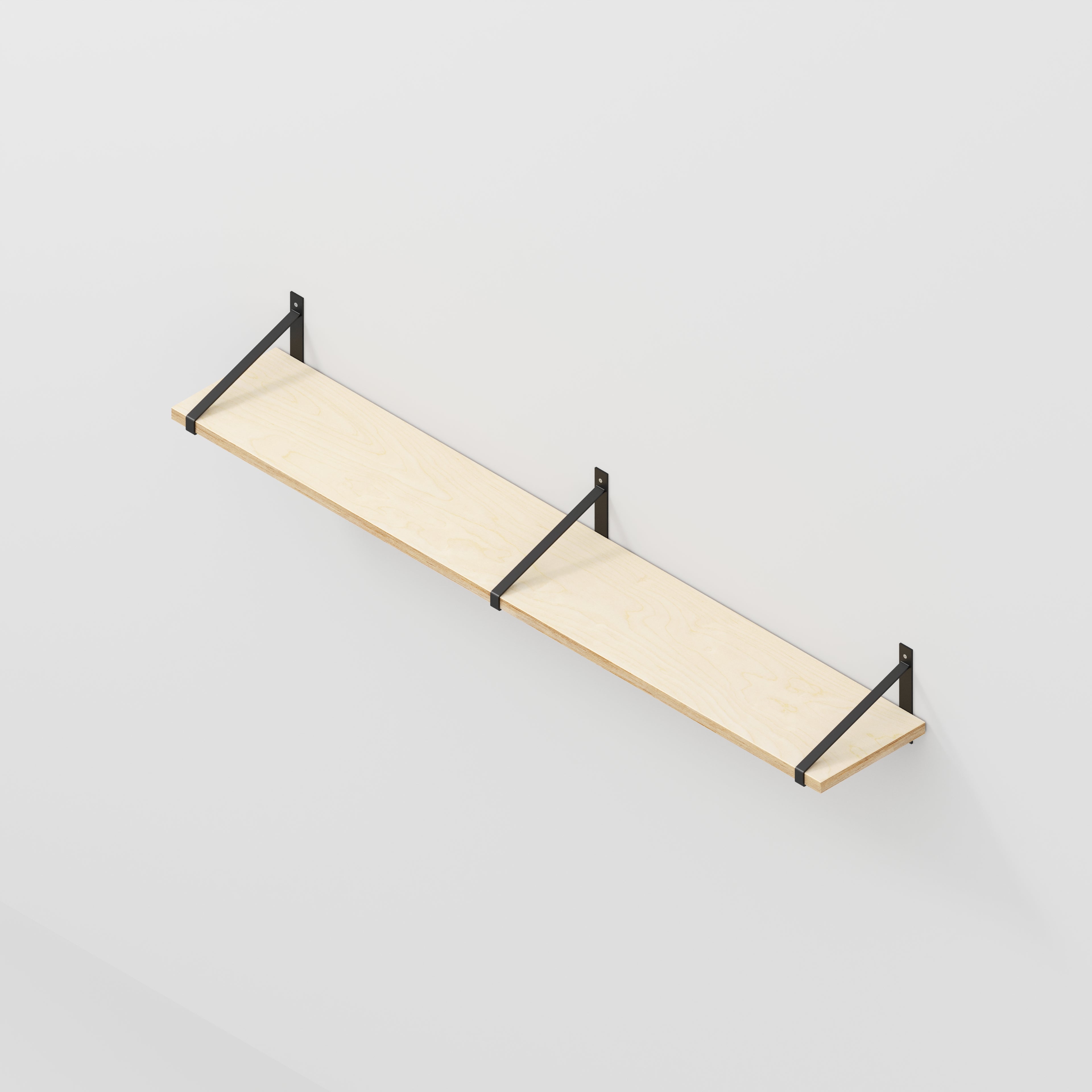 Plywood Wall Shelf with Suspense Brackets - Plywood Birch - 1600(w) x 260(d)