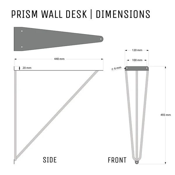 Wall Desk Brackets - Prism