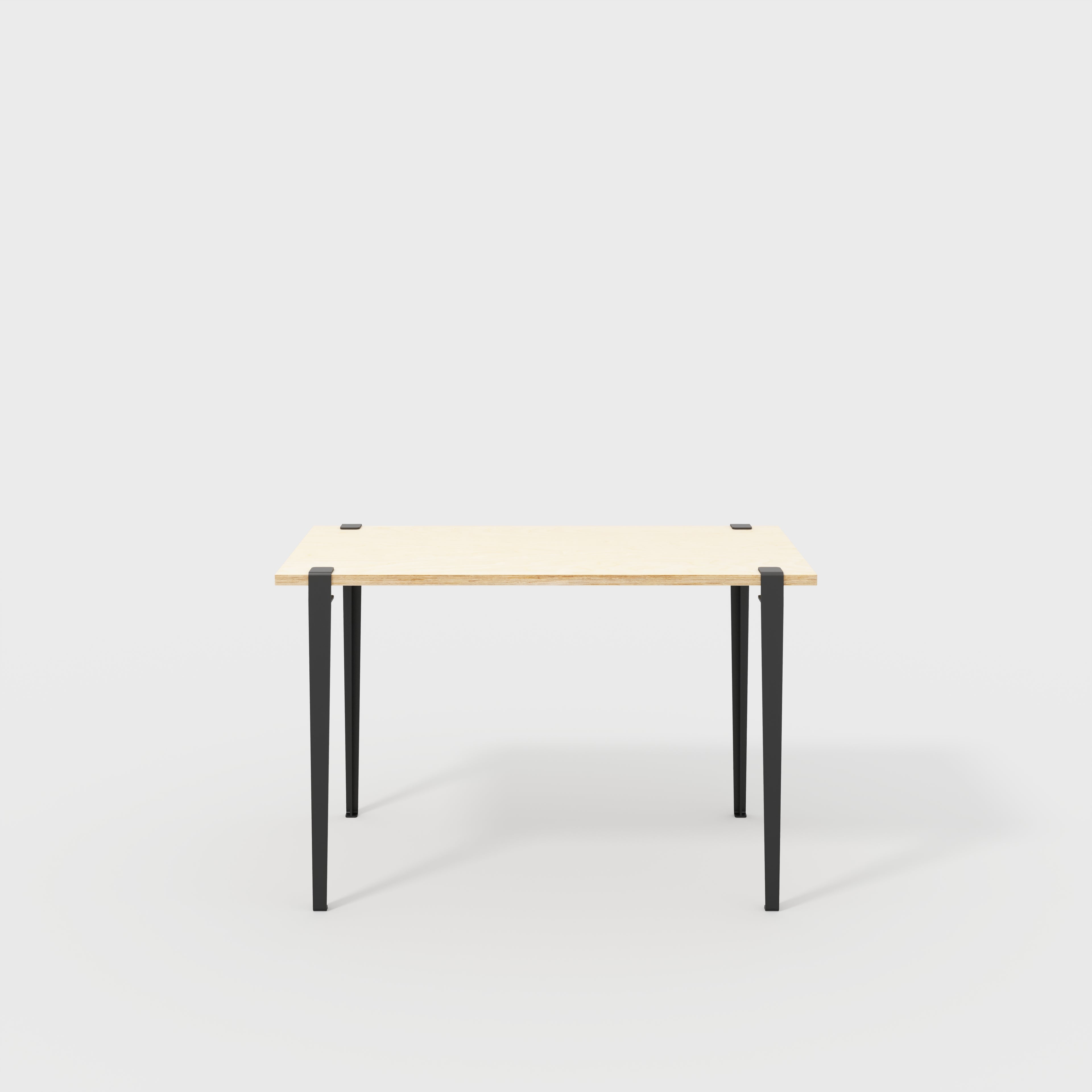 Plywood Desk with Black Tiptoe Legs - Plywood - Birch - 1200(w) x 600(d) x 750(h)