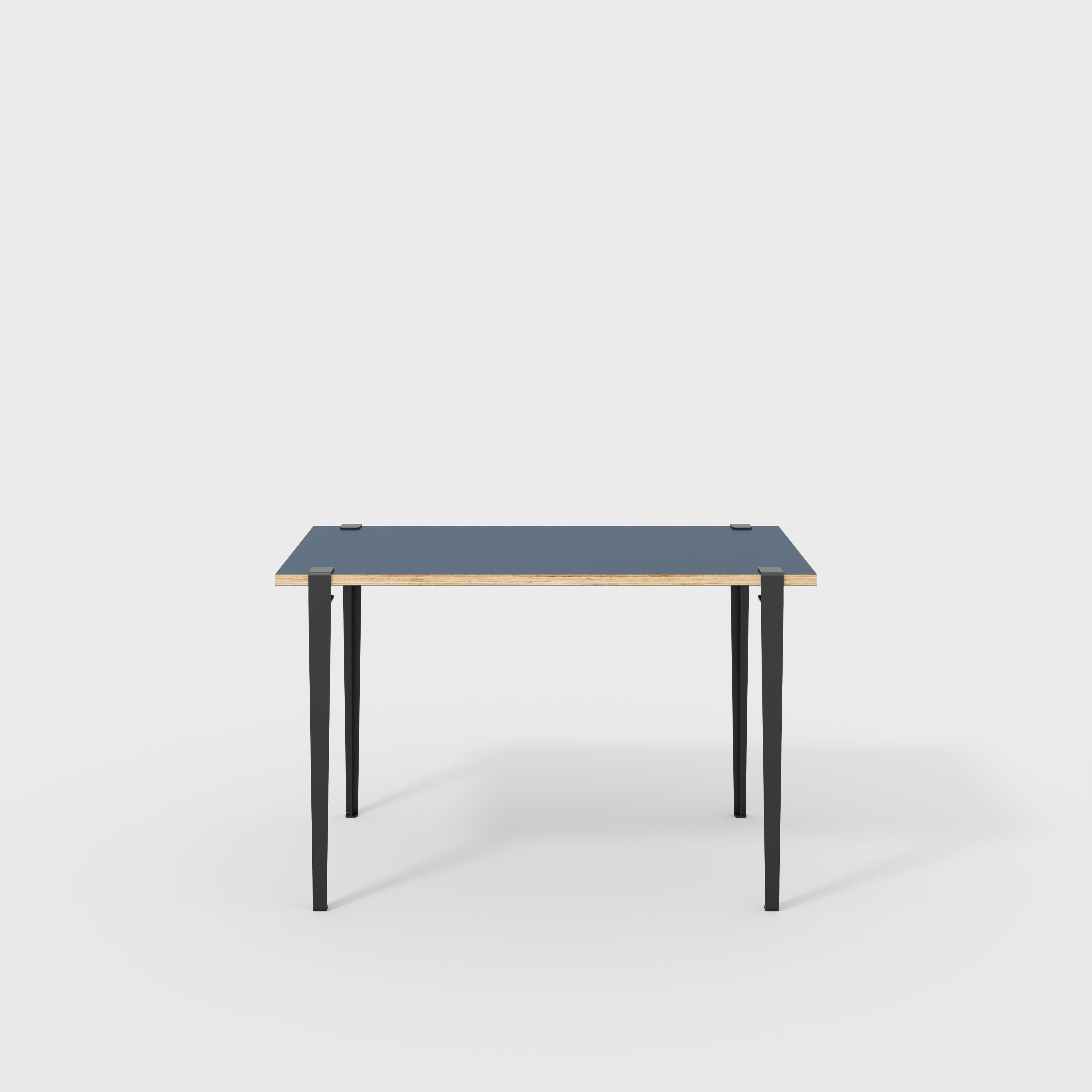 Plywood Desk with Black Tiptoe Legs - Formica Night Sea Blue - 1200(w) x 600(d) x 750(h)