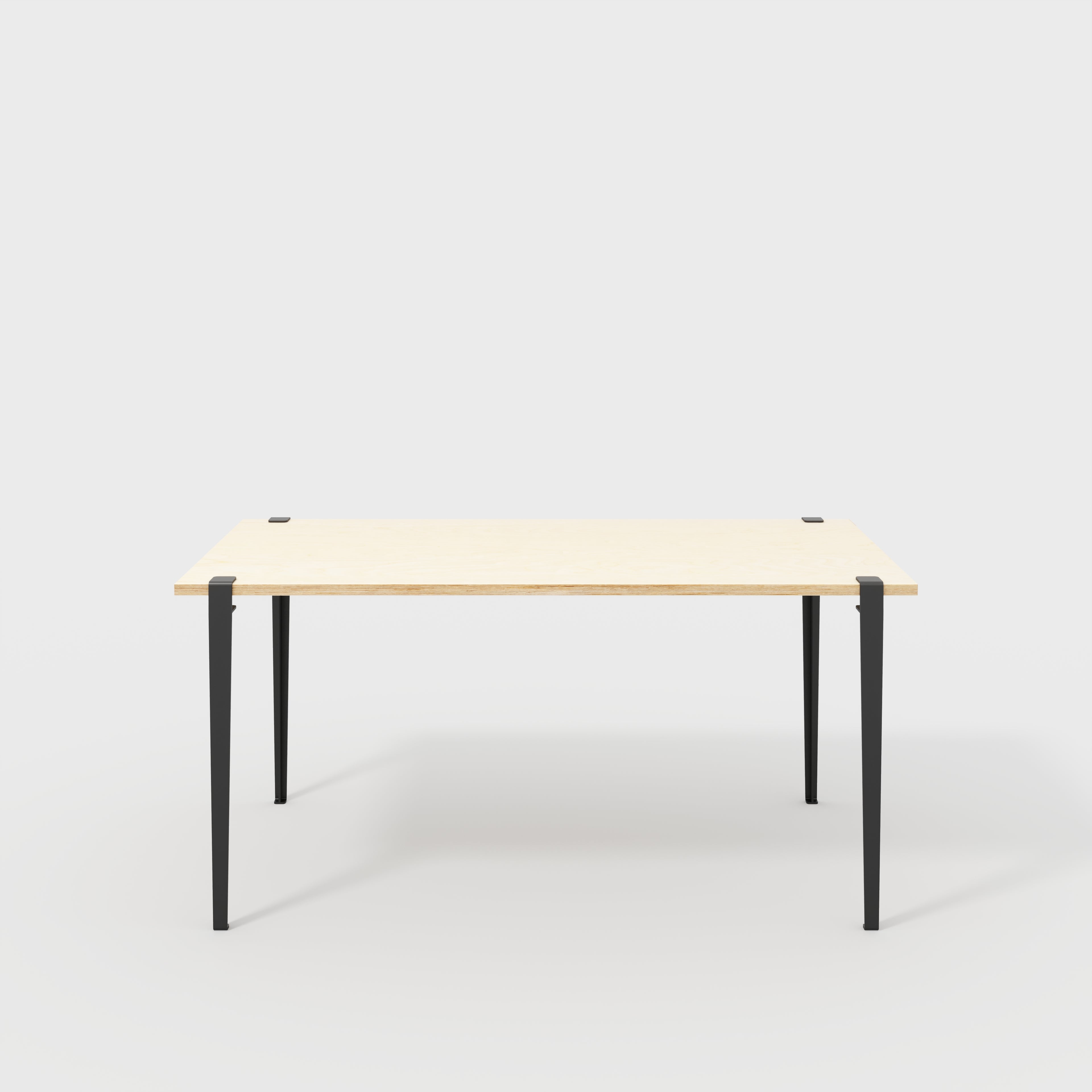 Plywood Desk with Black Tiptoe Legs - Plywood - Birch - 1600(w) x 800(d) x 750(h)