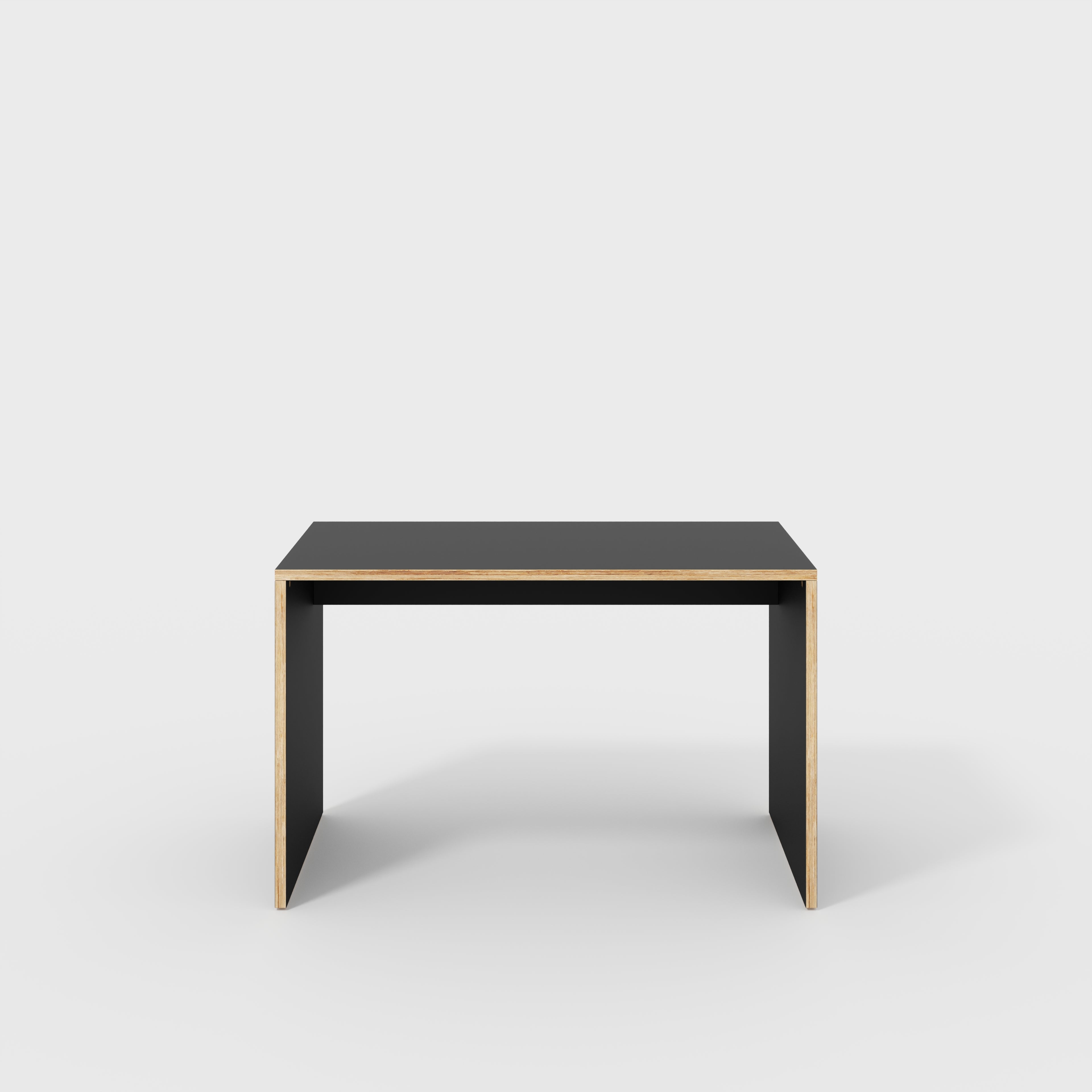 Plywood Desk with Solid Sides - Formica Diamond Black - 1200(w) x 600(d) x 750(h)